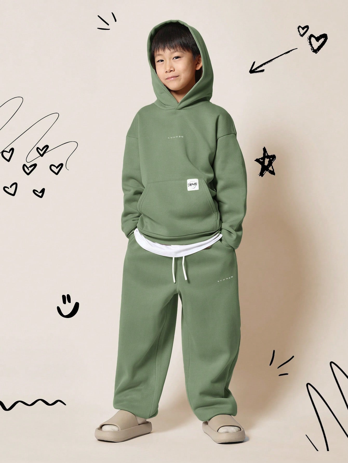 Tween Boys Overhead Hoodie And 90s Jogger 2 Piece Set