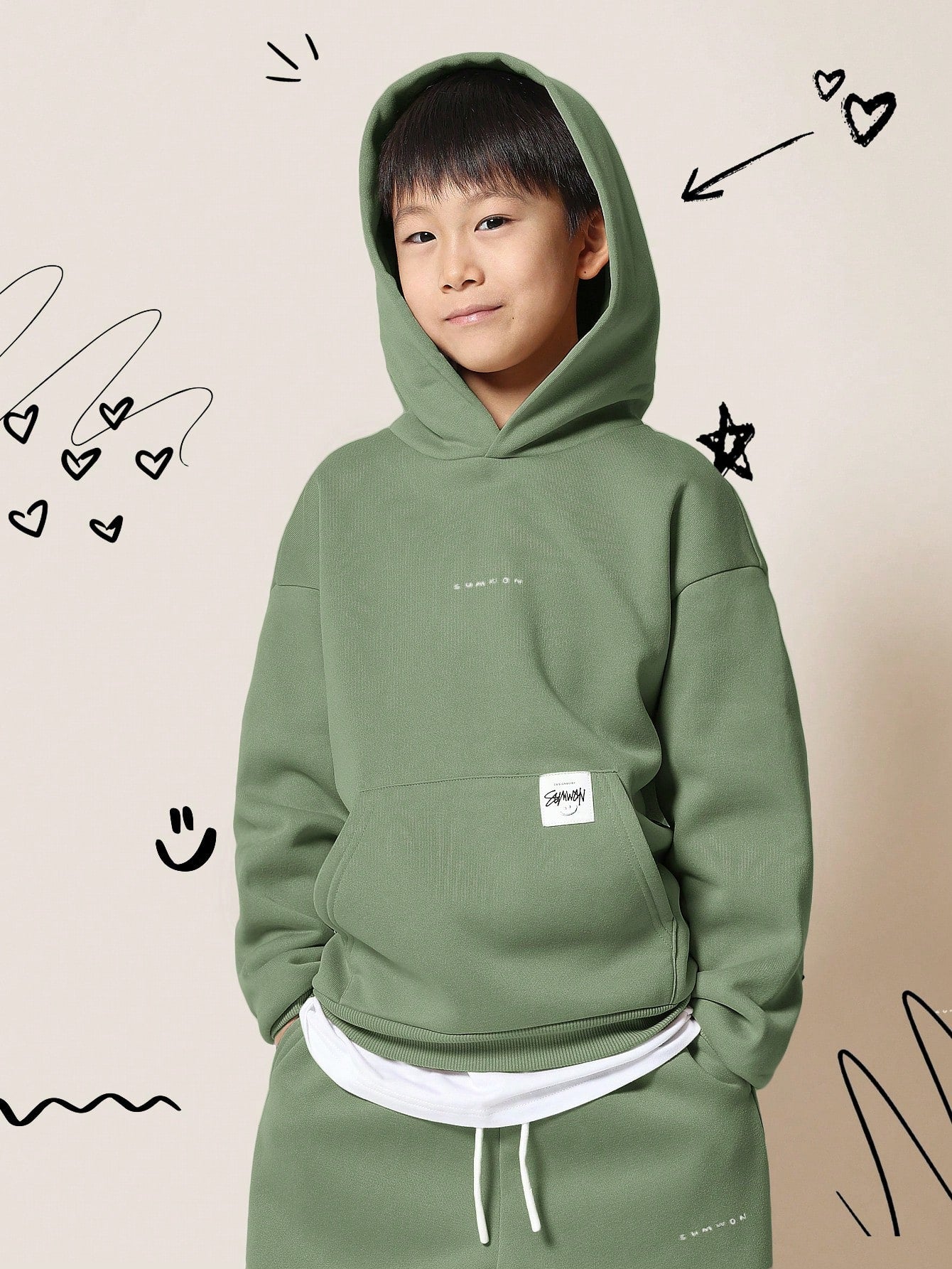 Tween Boys Overhead Hoodie And 90s Jogger 2 Piece Set