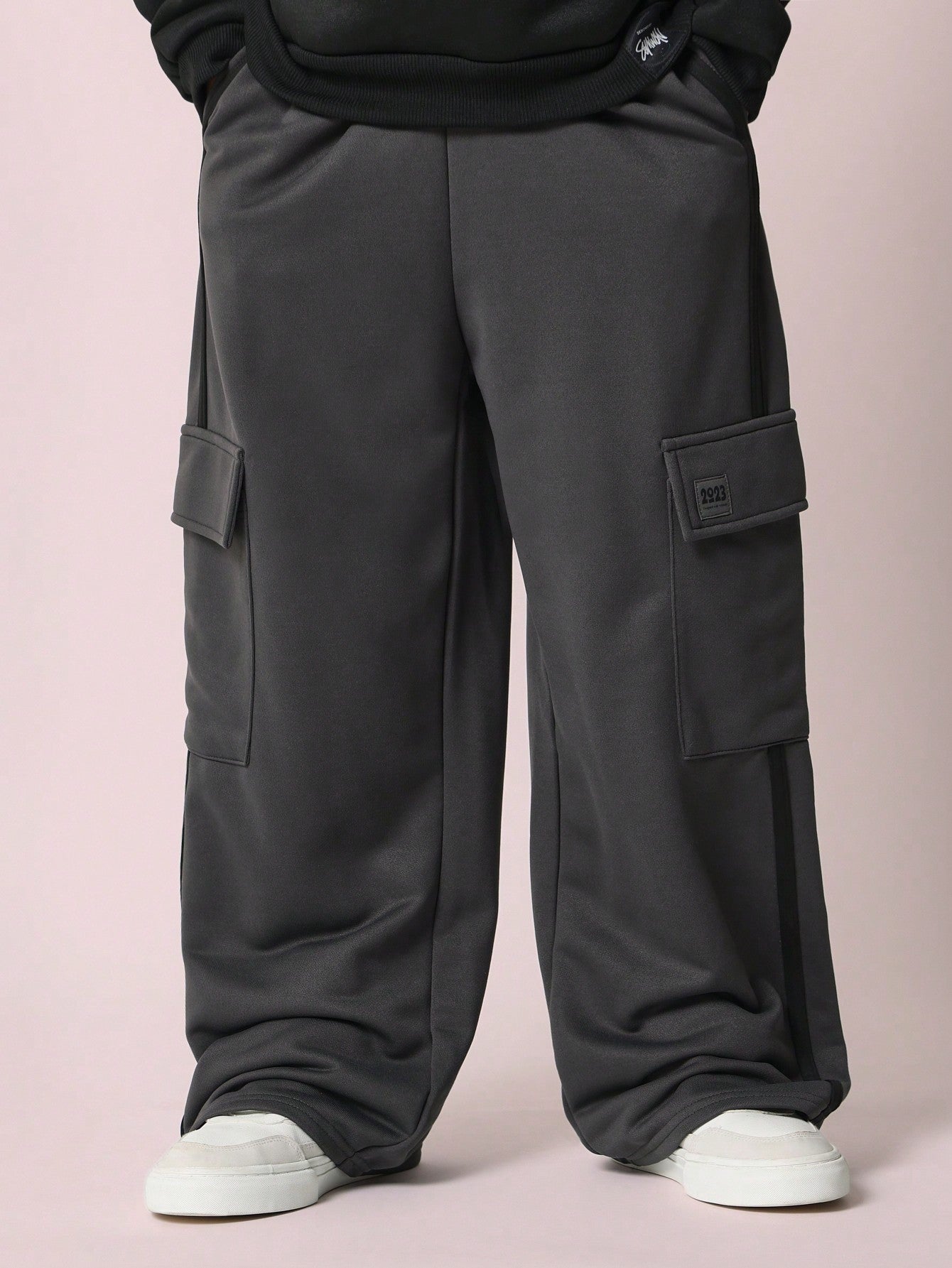 Tween Boys Everyday Play Drop Crotch Cargo Sweatpants With Stripe Tape