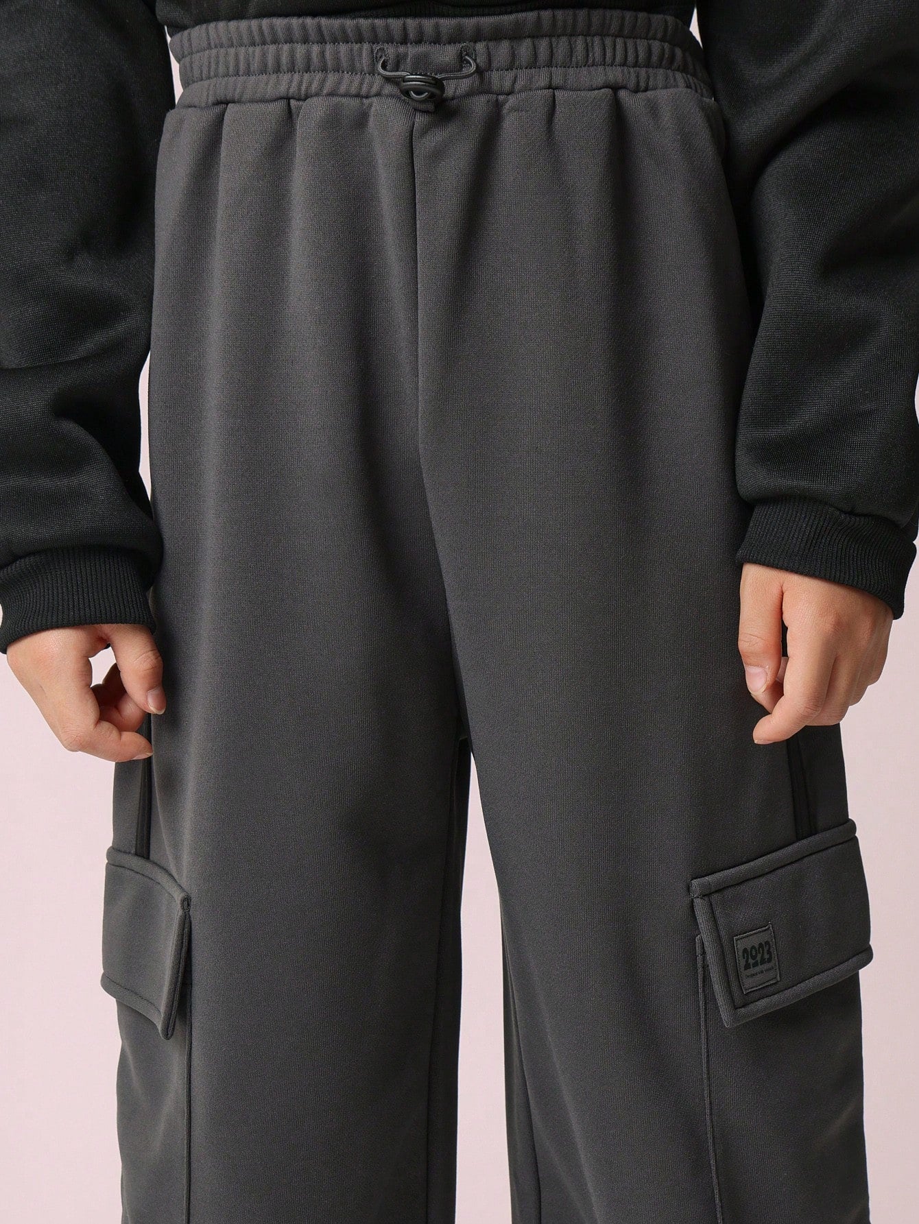 Tween Boys Everyday Play Drop Crotch Cargo Sweatpants With Stripe Tape