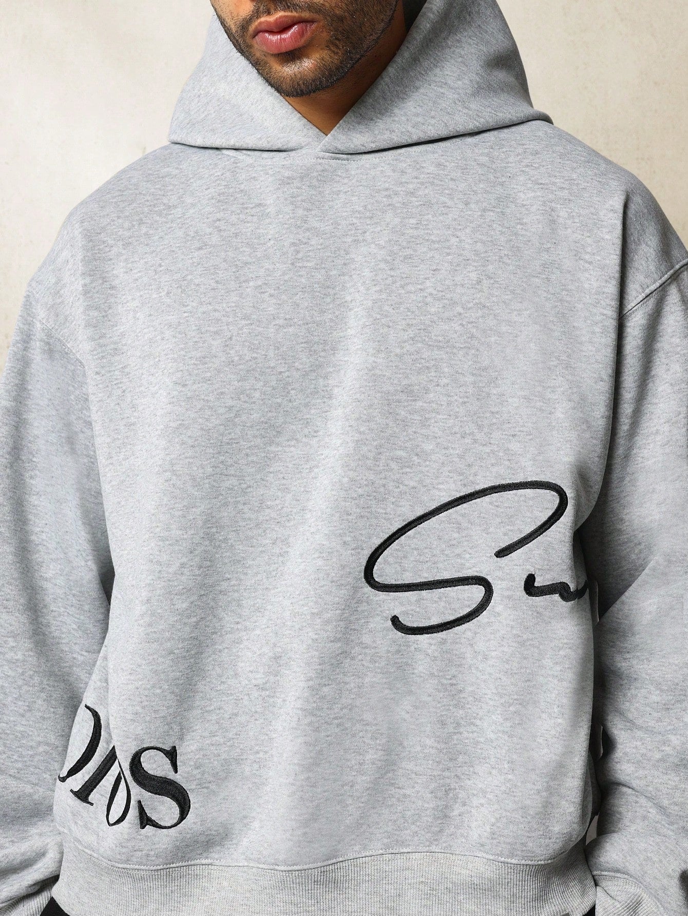 Regular Fit Overhead Hoodie With Signature Embroidery