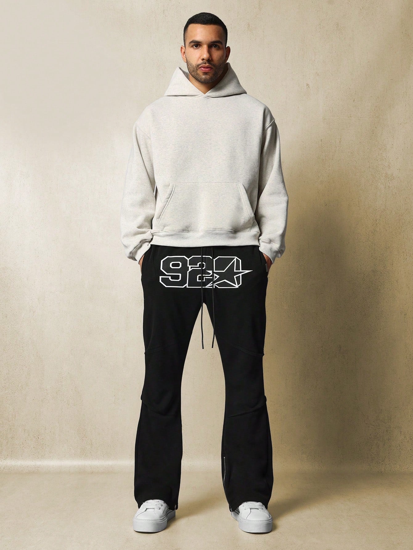 Flare Fit Sweatpants With Graphic Print