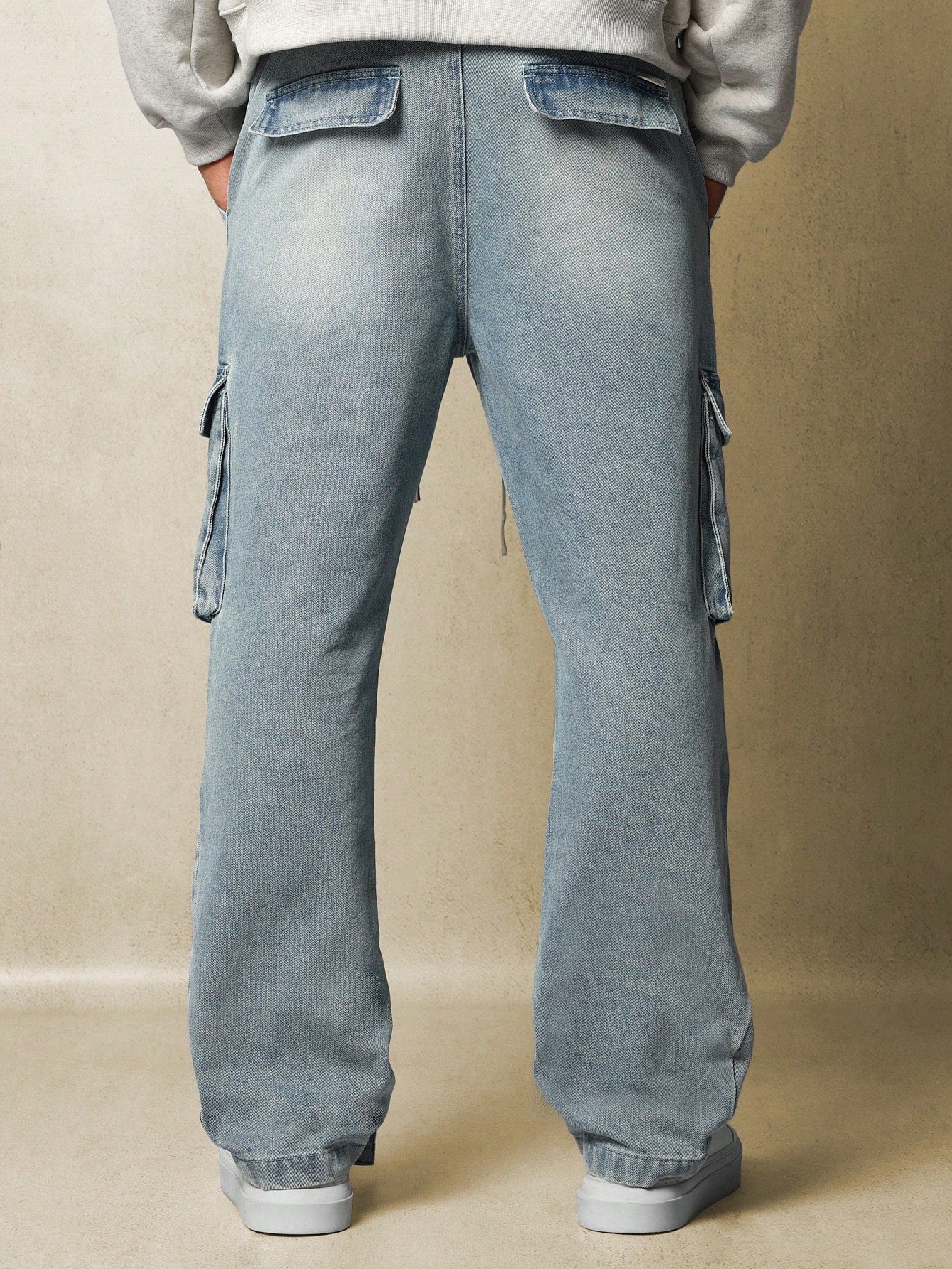 Flare Fit Pull On Multi Pocket Cargo Jean