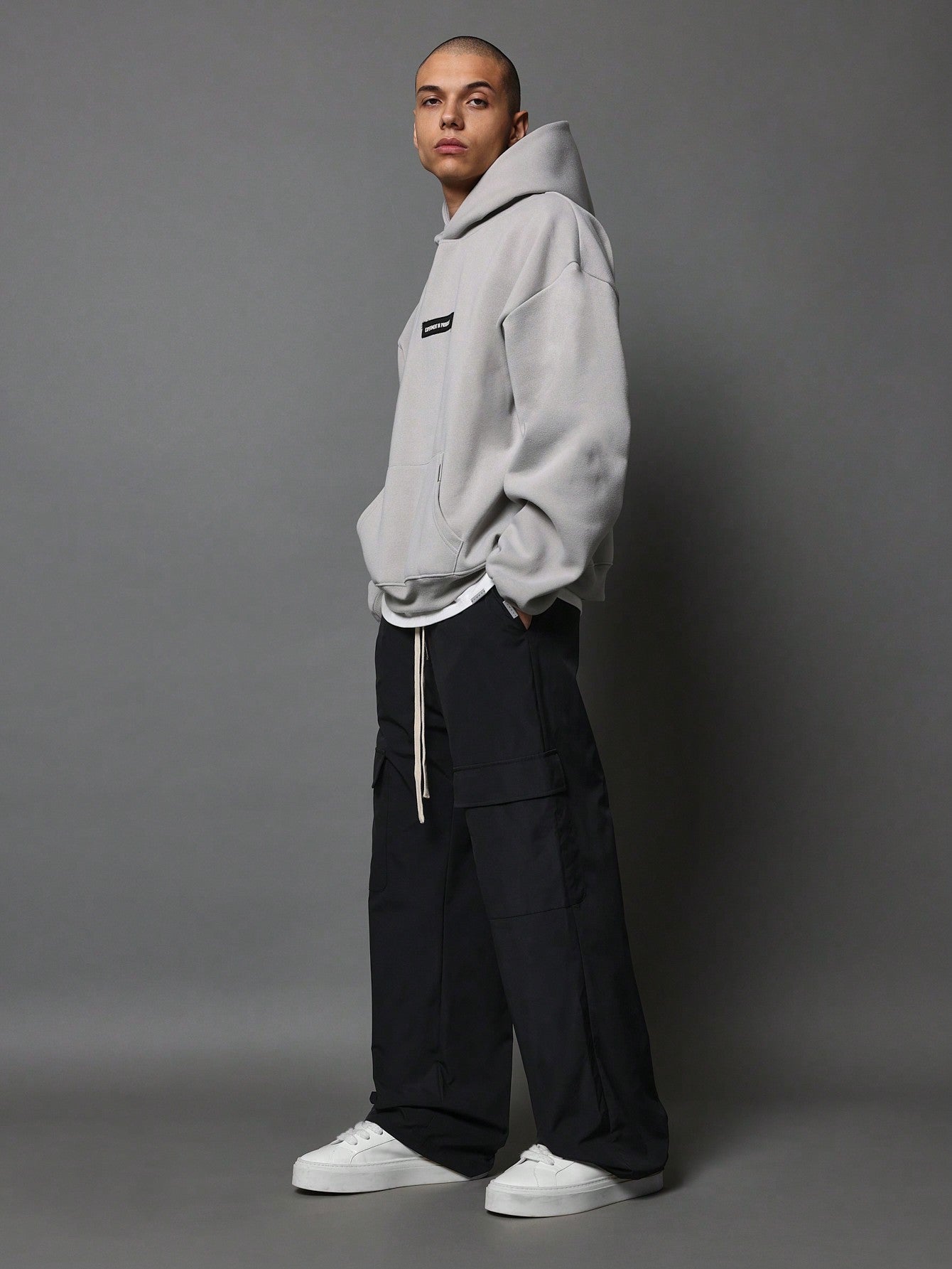 Pull On Loose Fit Cargo Nylon Pant