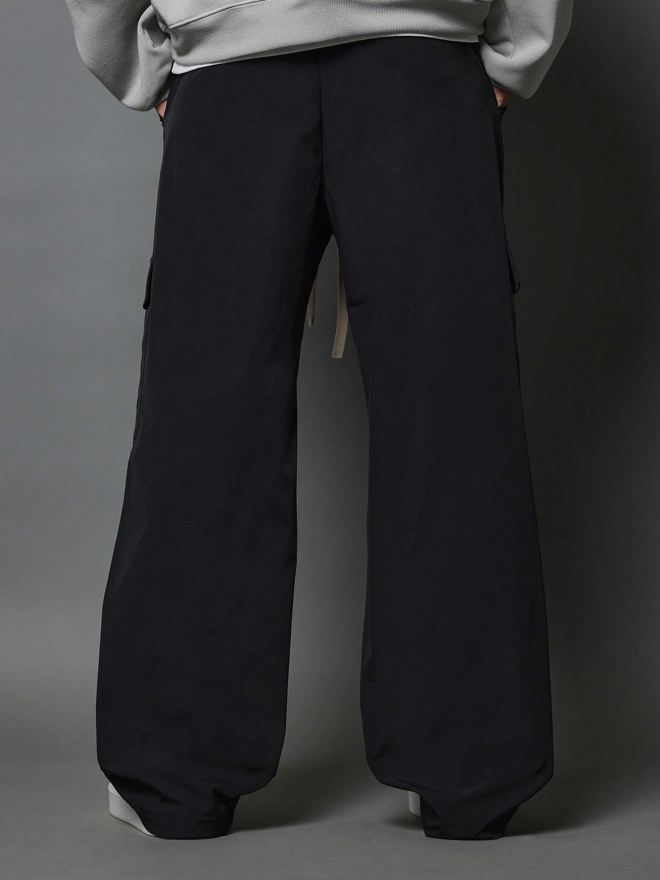 Pull On Loose Fit Cargo Nylon Pant