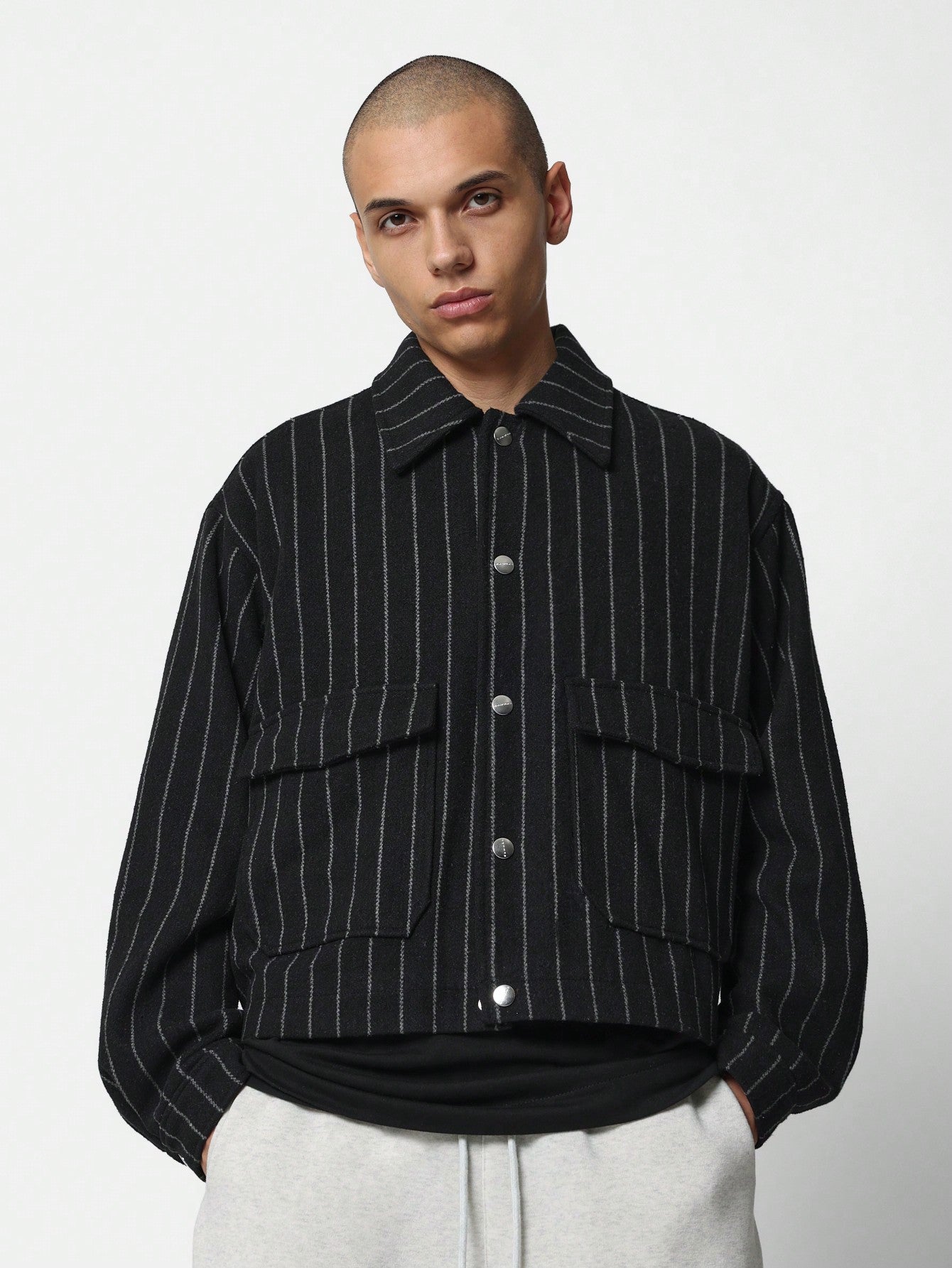 Boxy Pinstripe Jacket