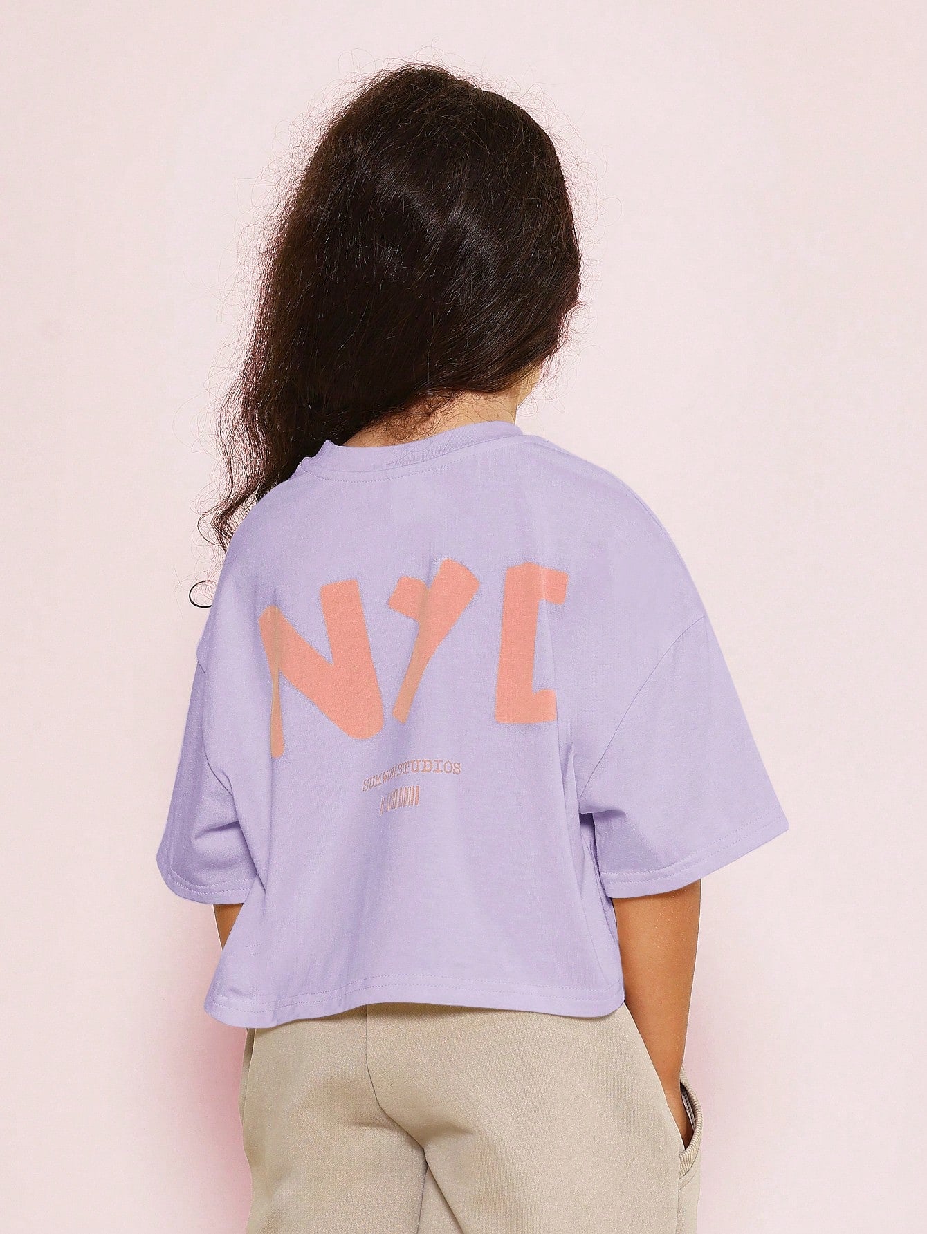 Young Girls Everyday Boxy Fit T-Shirt With NYC Graphic Print