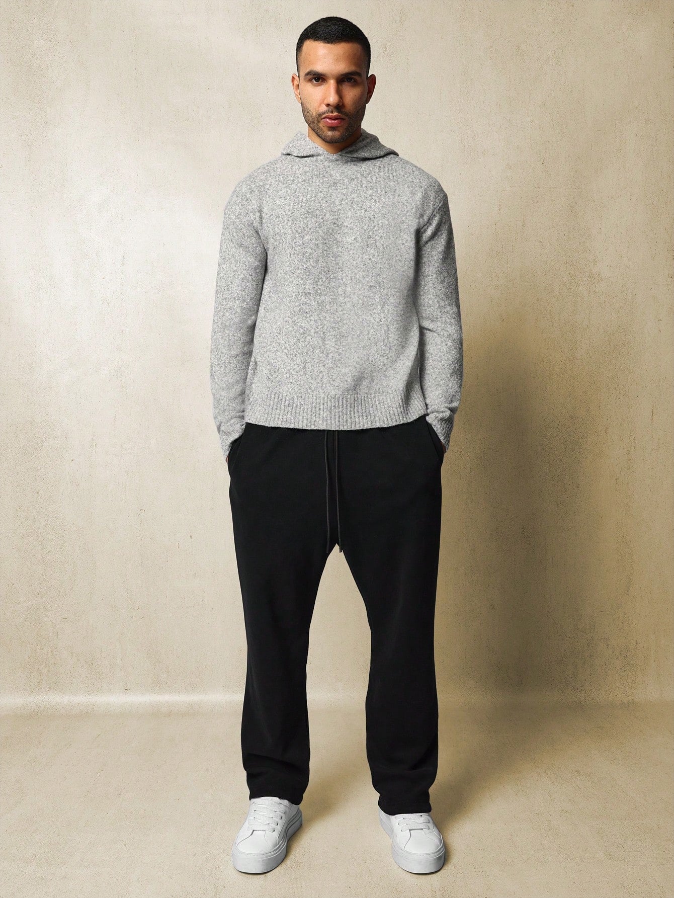 Regular Fit Overhead Knit Hoodie