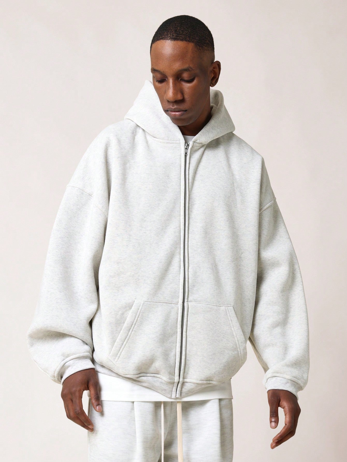 Regular Fit Essential Zip Through Hoodie