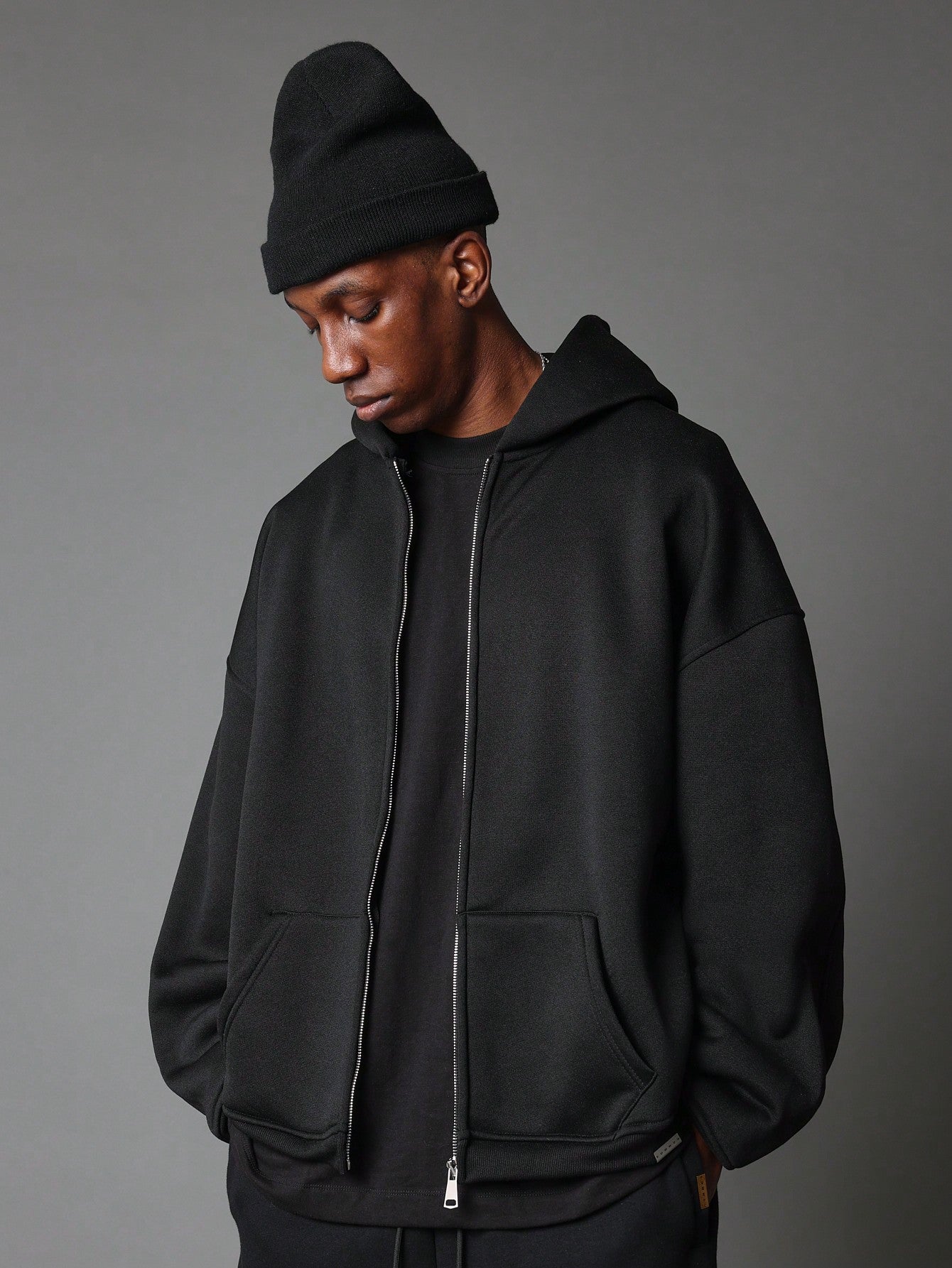 Regular Fit Essential Zip Through Hoodie