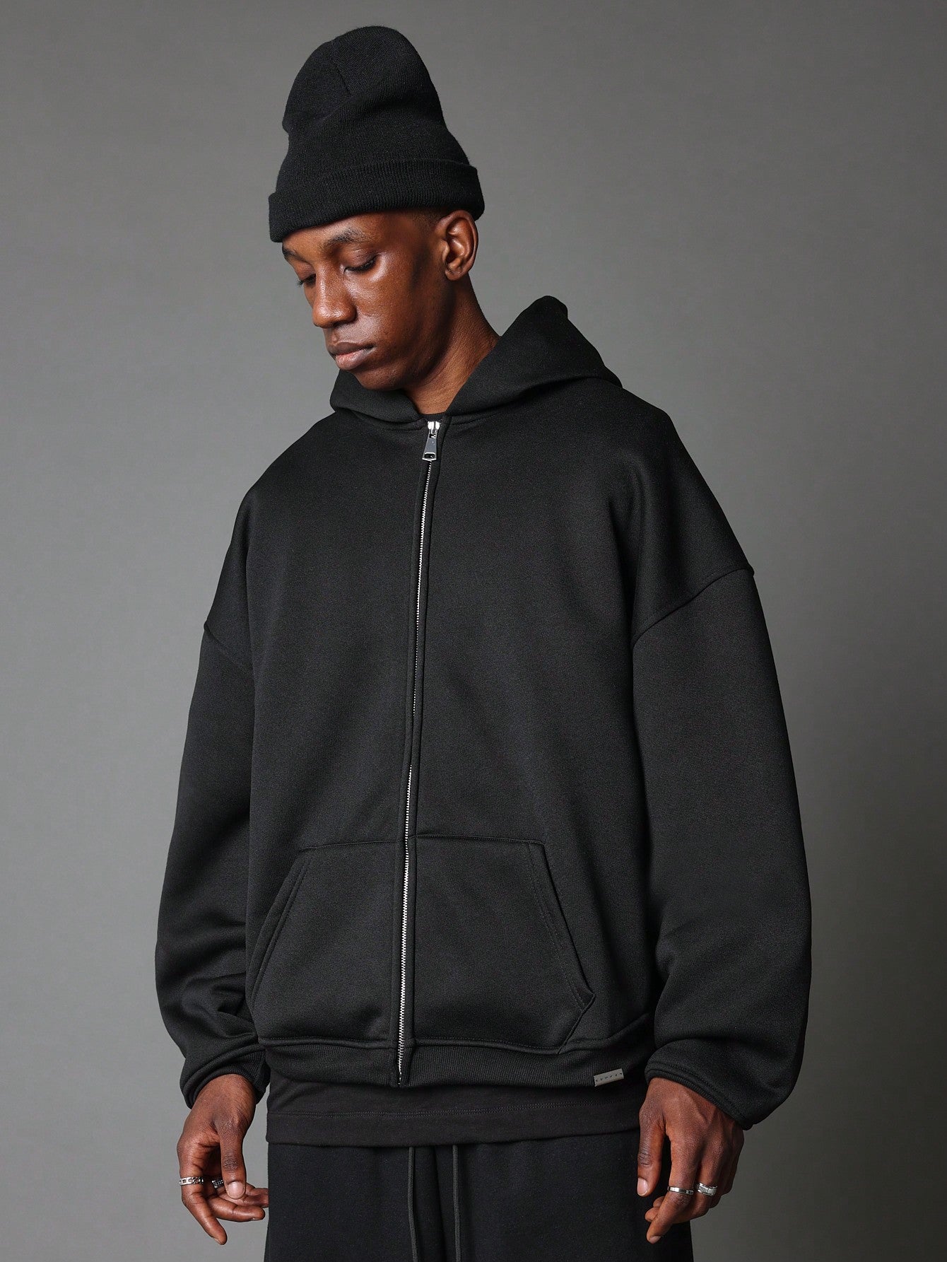 Regular Fit Essential Zip Through Hoodie