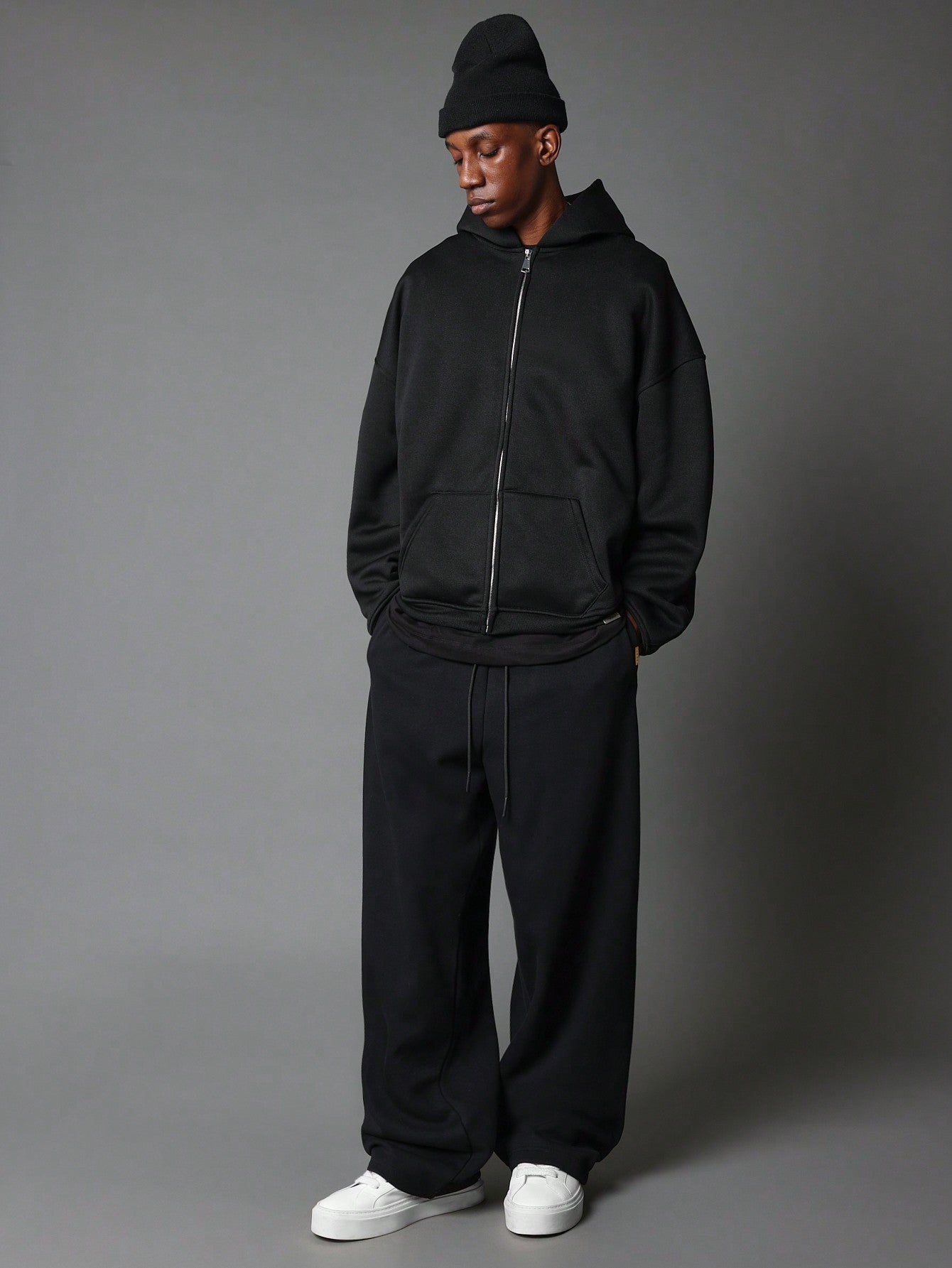 Regular Fit Essential Zip Through Hoodie