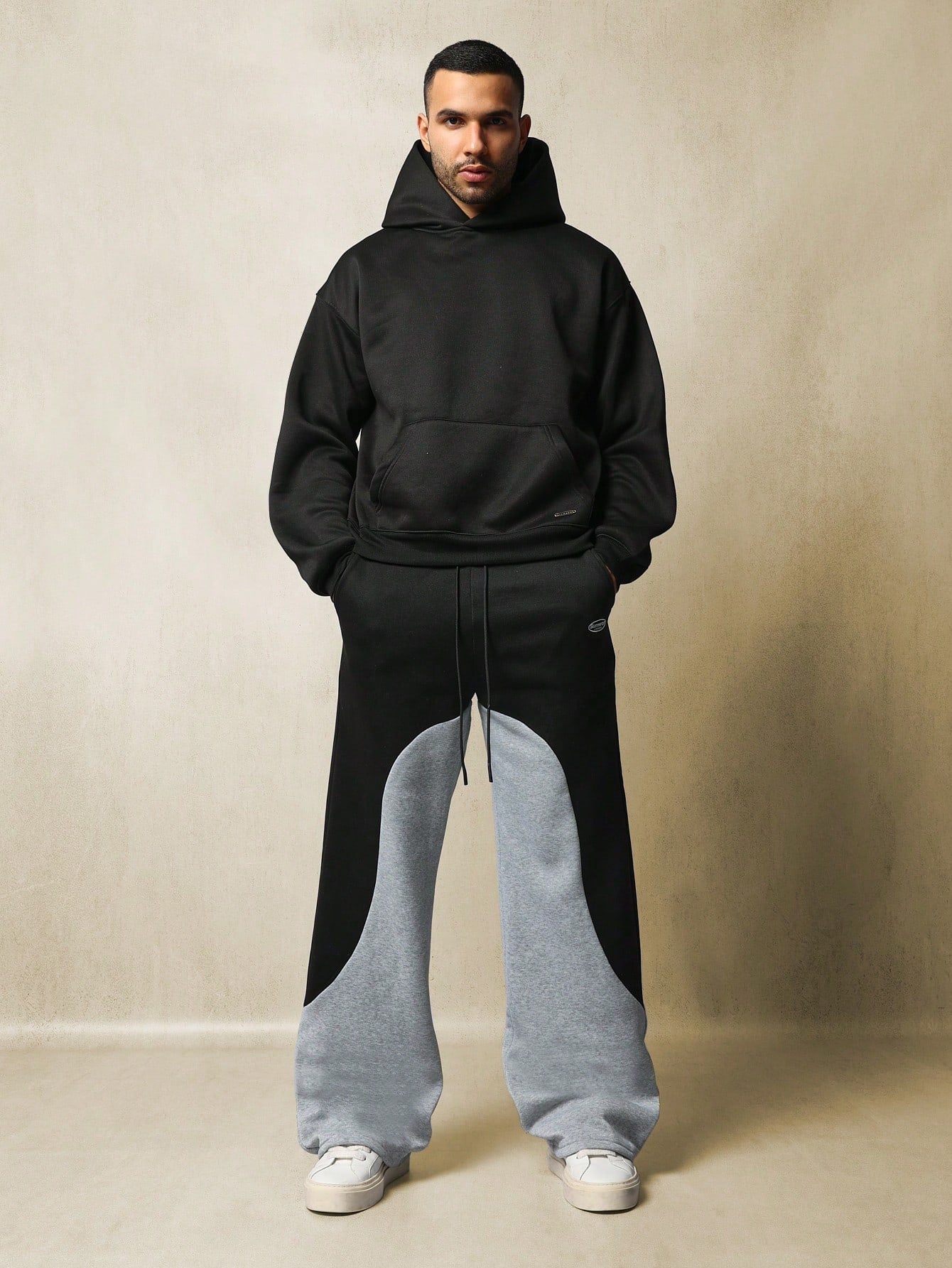 Loose Fit Curve Colour Block Sweatpants