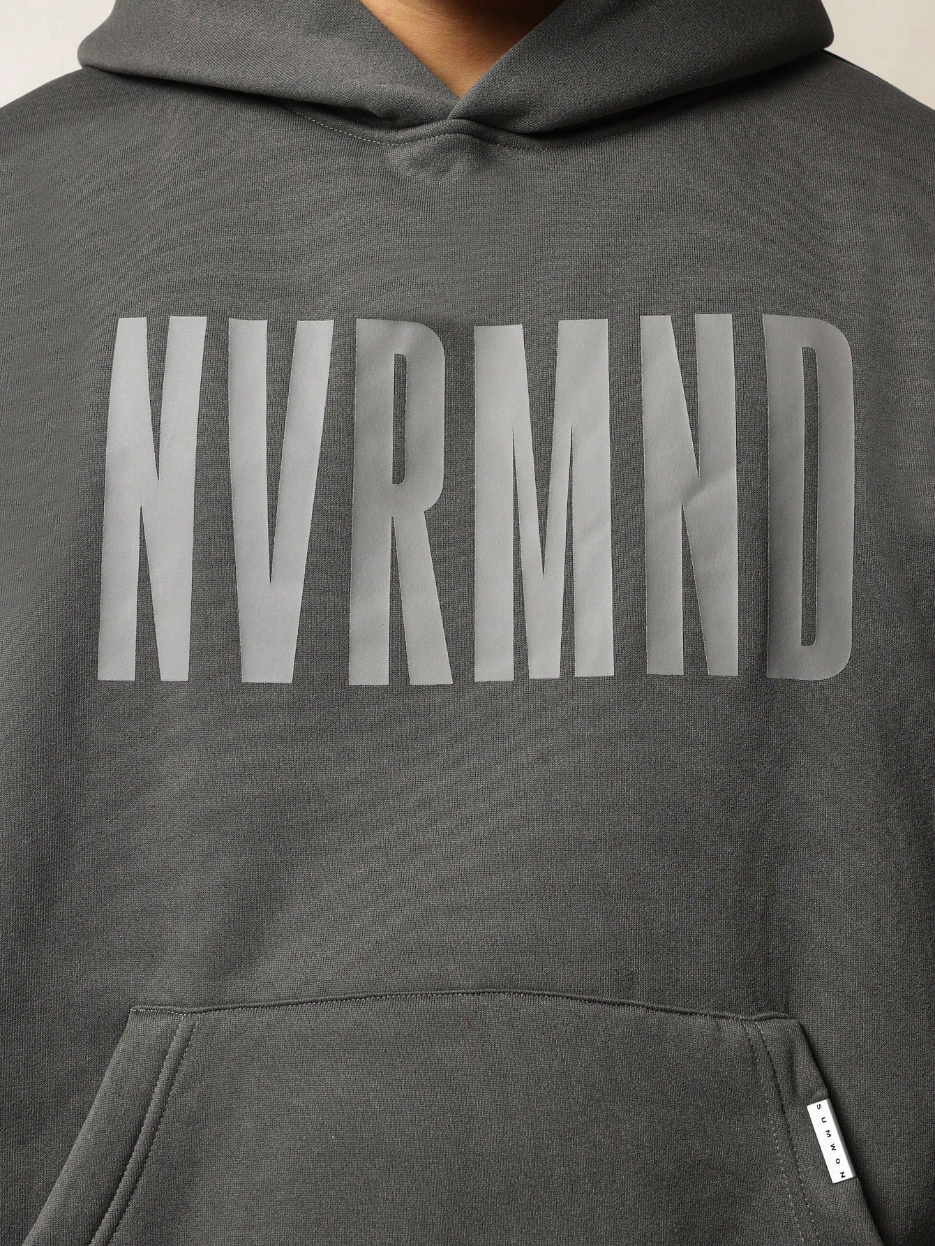 Regular Fit Overhead Hoodie With NVRMND Graphic Print