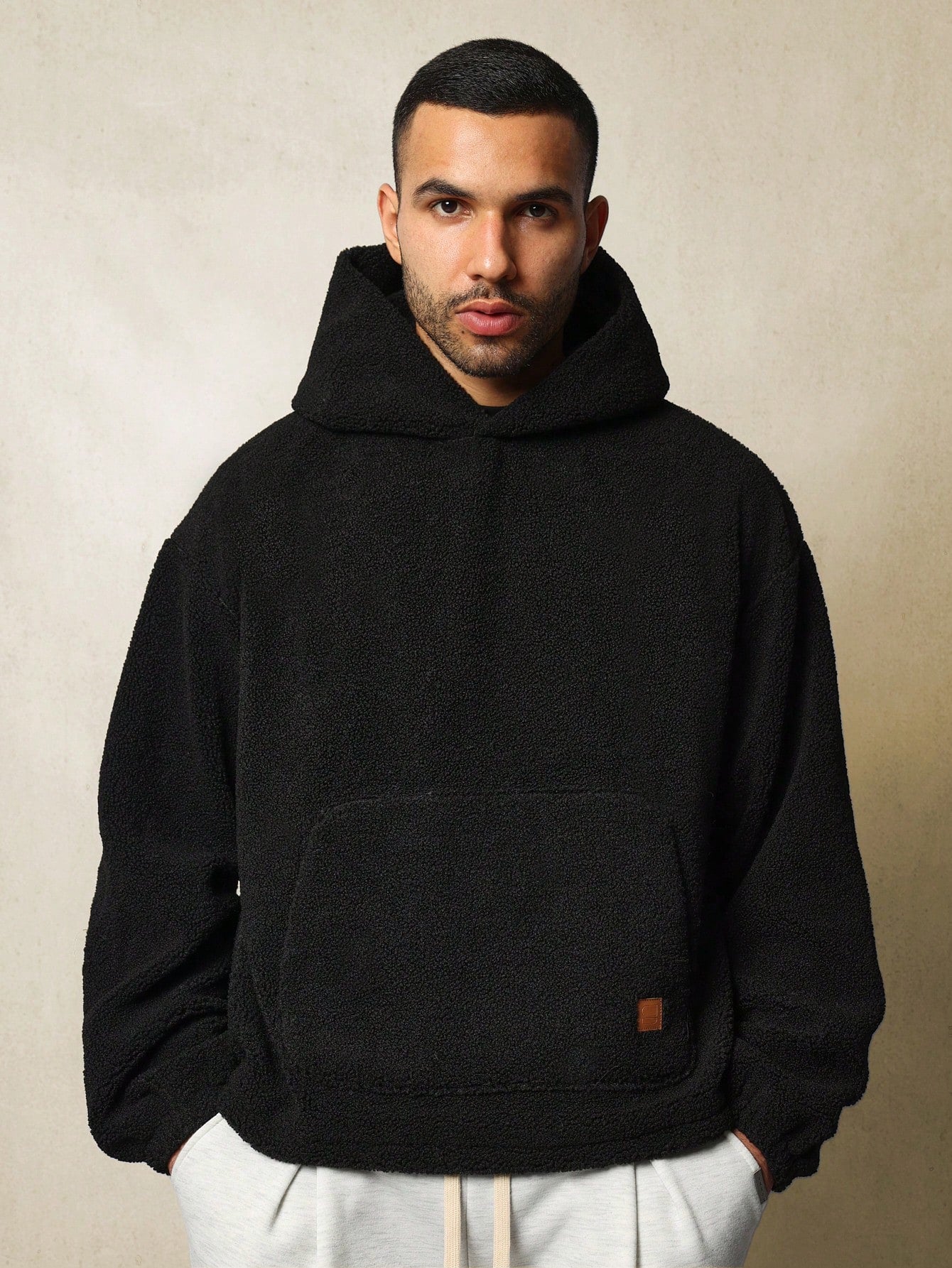 Regular Fit Borg Overhead Hoodie