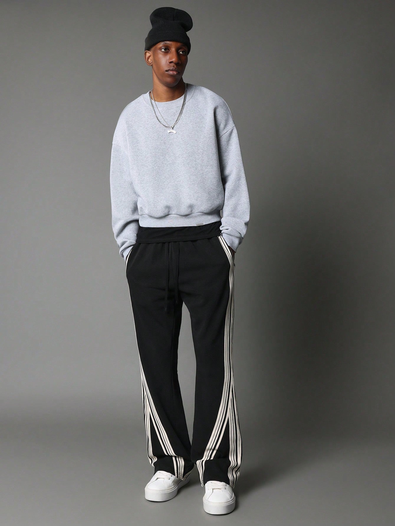 Flare Fit Sweatpants With Tape