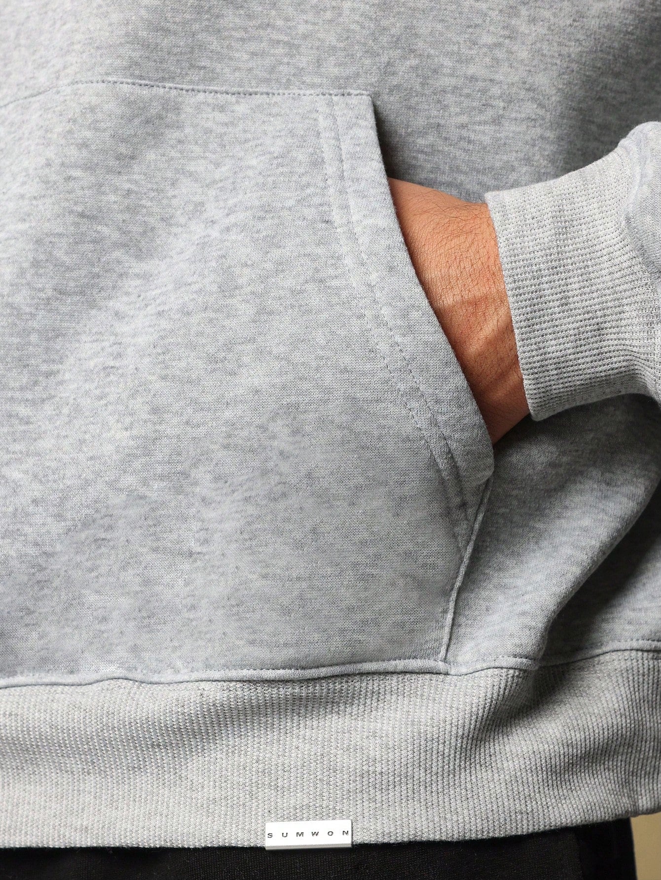 Regular Fit Overhead Hoodie With Embroidery