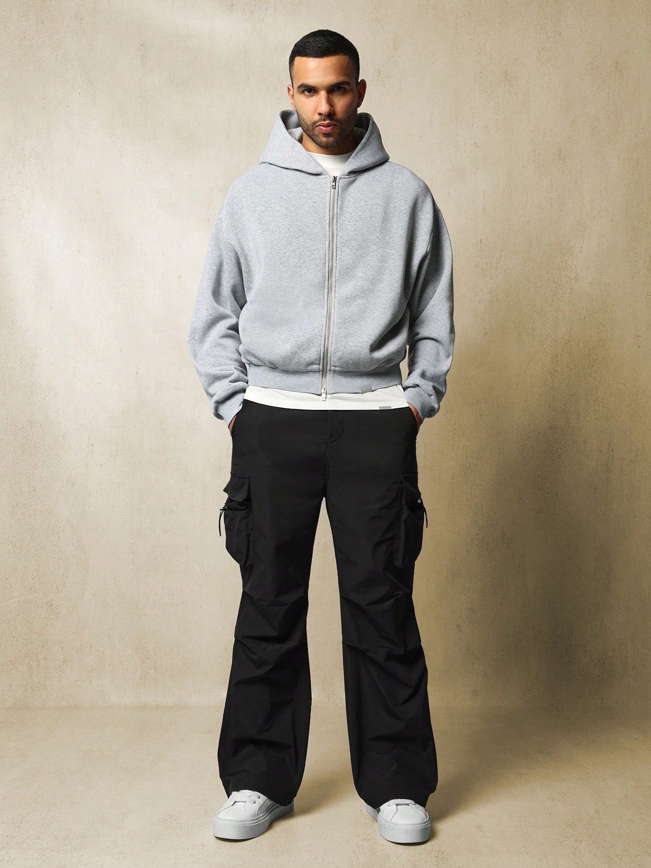 Loose Fit Flare Parachute Cargo Pant