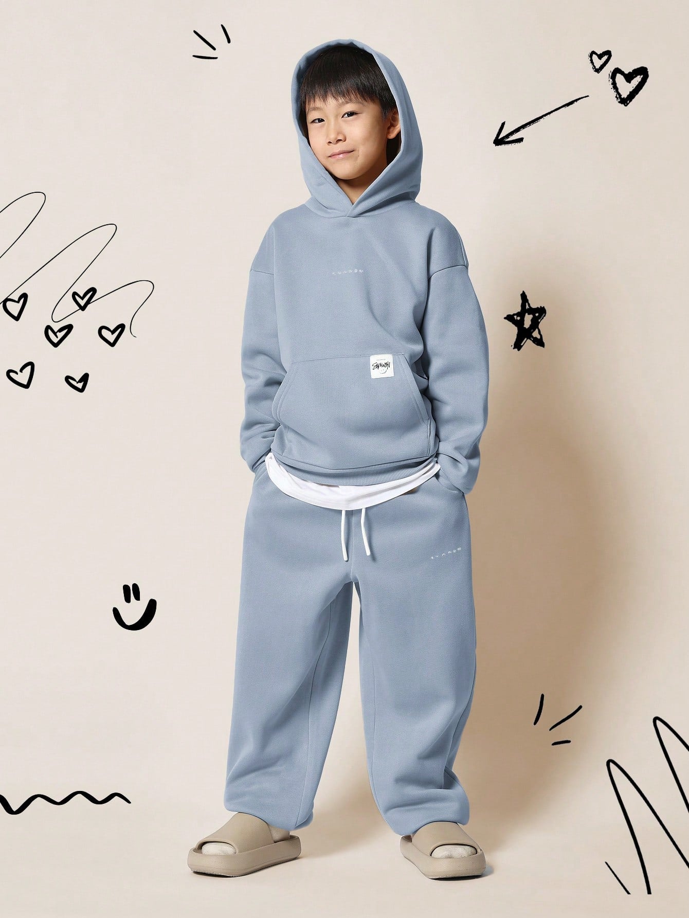 Tween Boys Overhead Hoodie And 90s Jogger 2 Piece Set