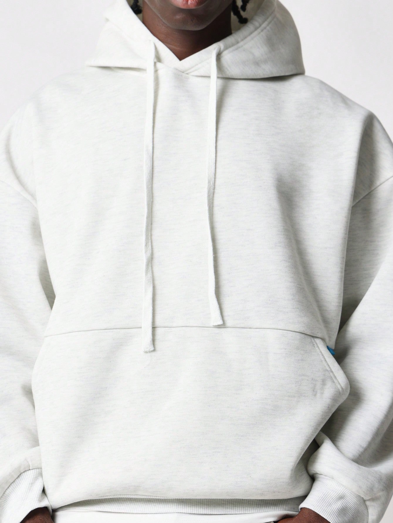 Oversized Fit Overhead Hoodie With Hood Drawcords & Kangaroo Pocket Detail