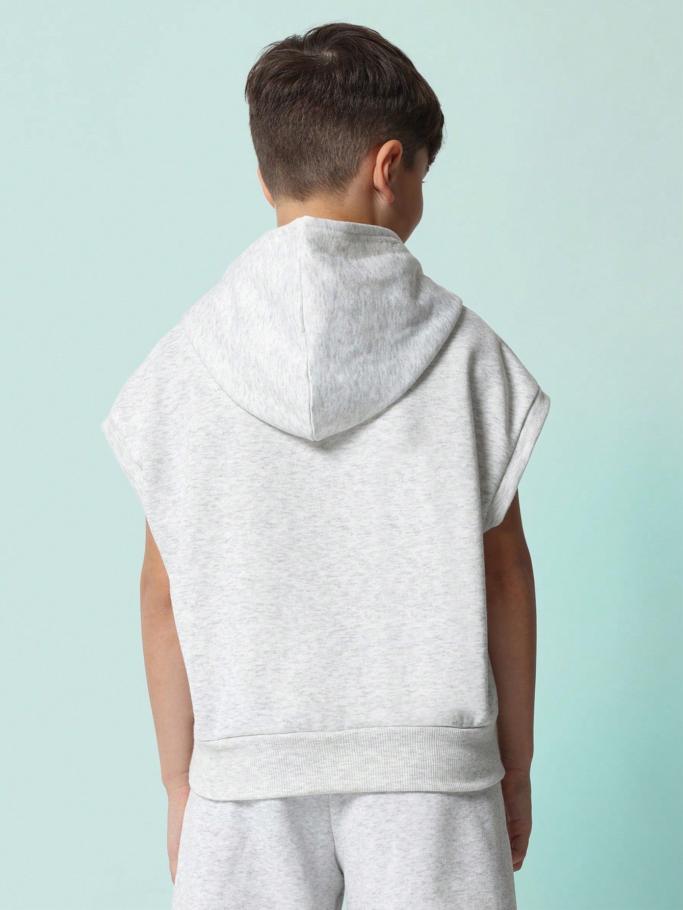 Tween Boys Comfy Boxy Sleeveless Overhead Sweatshirt