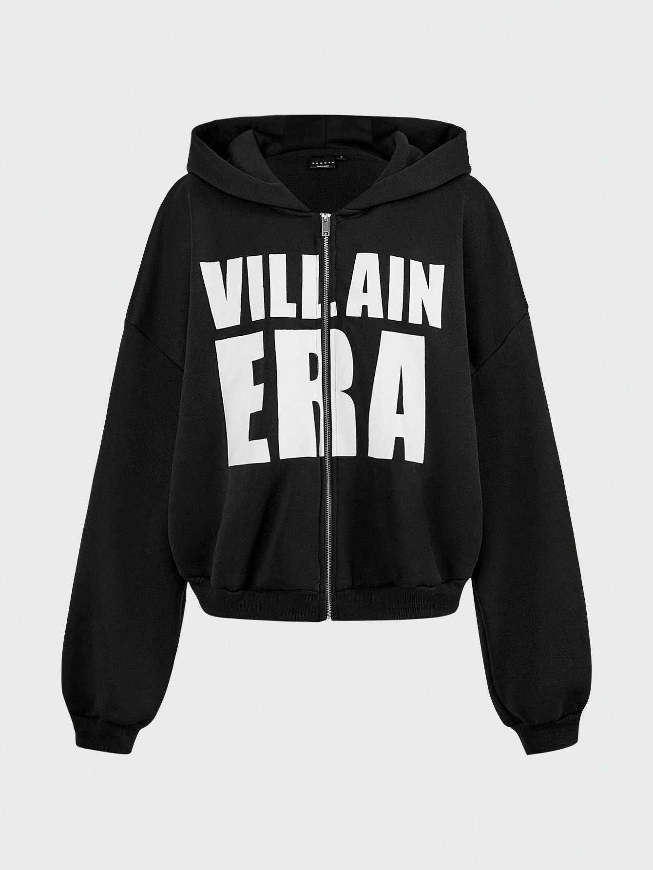 SUMWON WOMEN Overhead Zip Through Hoodie With Villain Era Graphic Print