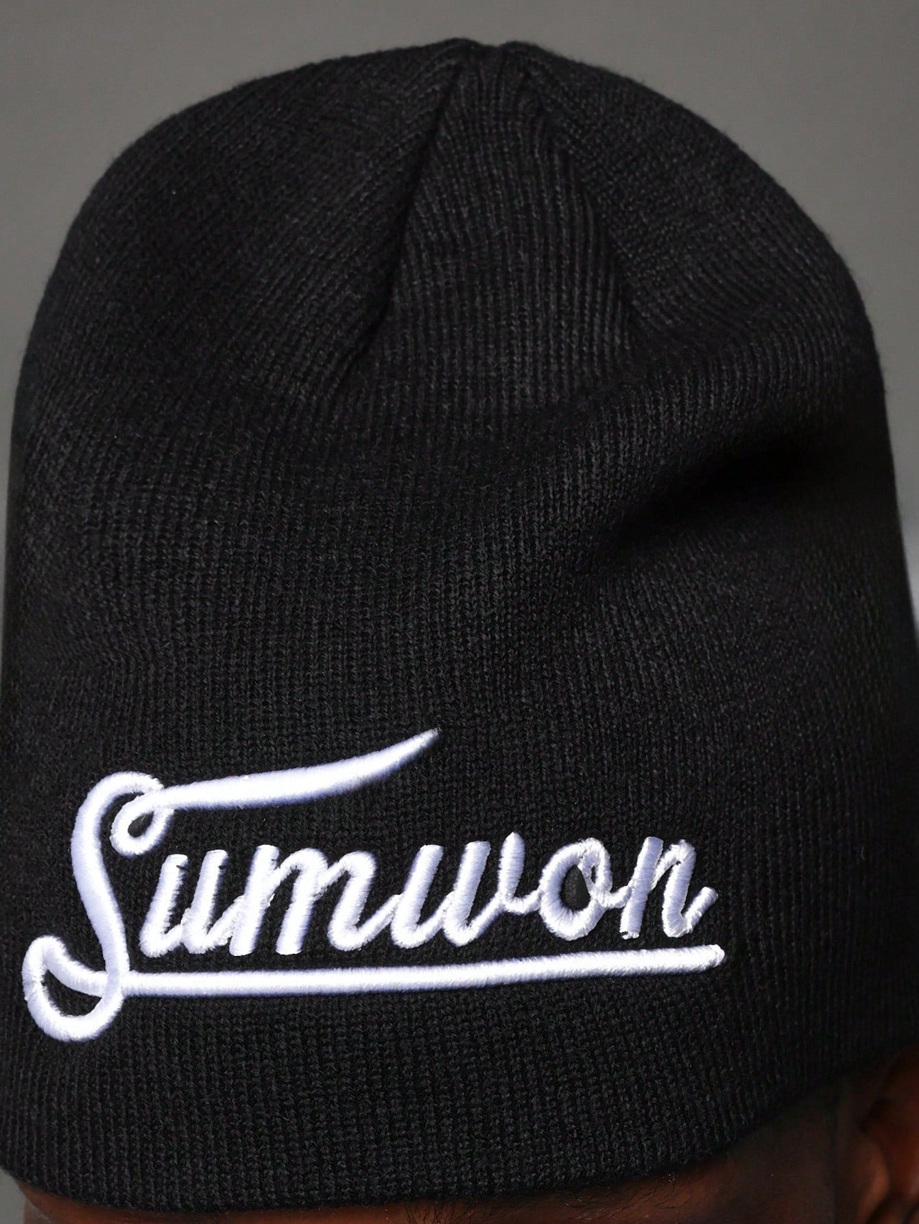 Embroidered Beanie Hat