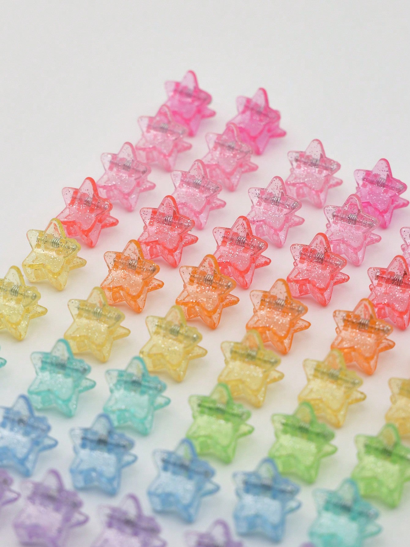 50pcs Multicolour Mini Star Hair Claw Clip For Girls