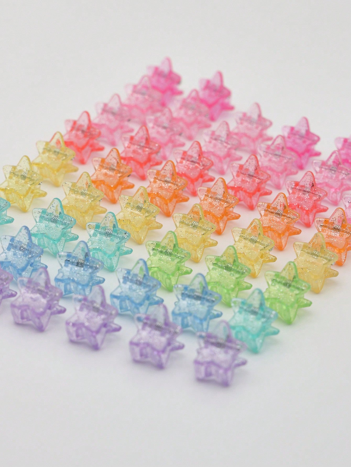 50pcs Multicolour Mini Star Hair Claw Clip For Girls