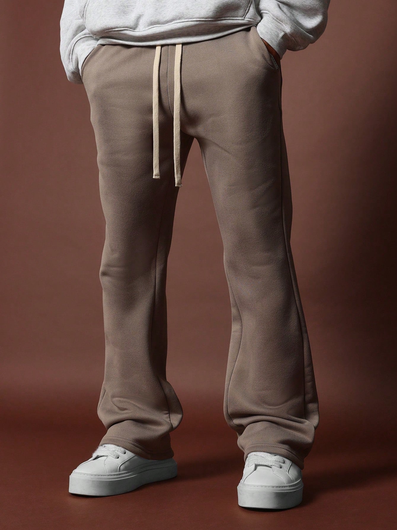 Flare Fit Sweatpants With Drawcords