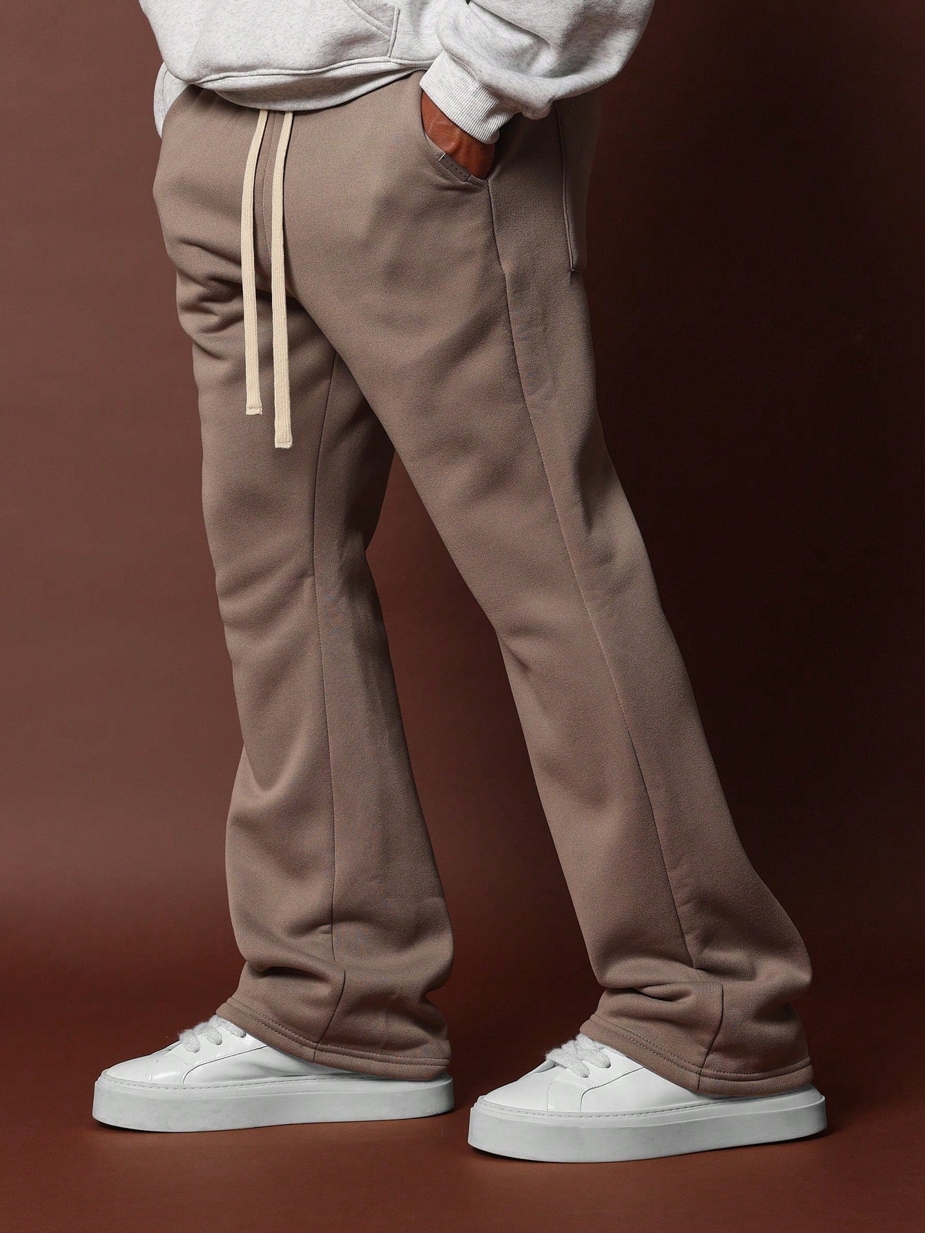 Flare Fit Sweatpants With Drawcords