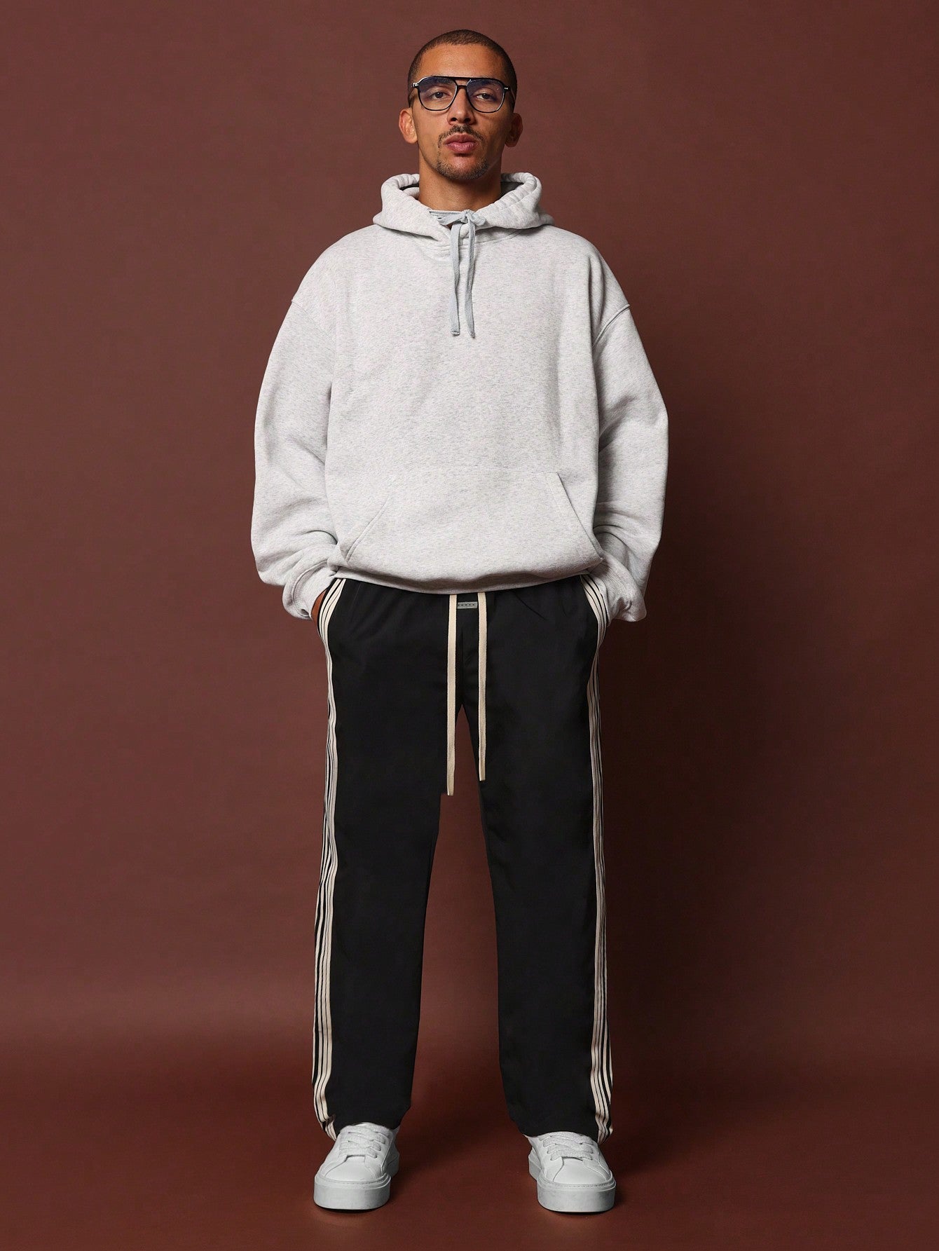 Pull On Straight Fit Pant With Side Tape