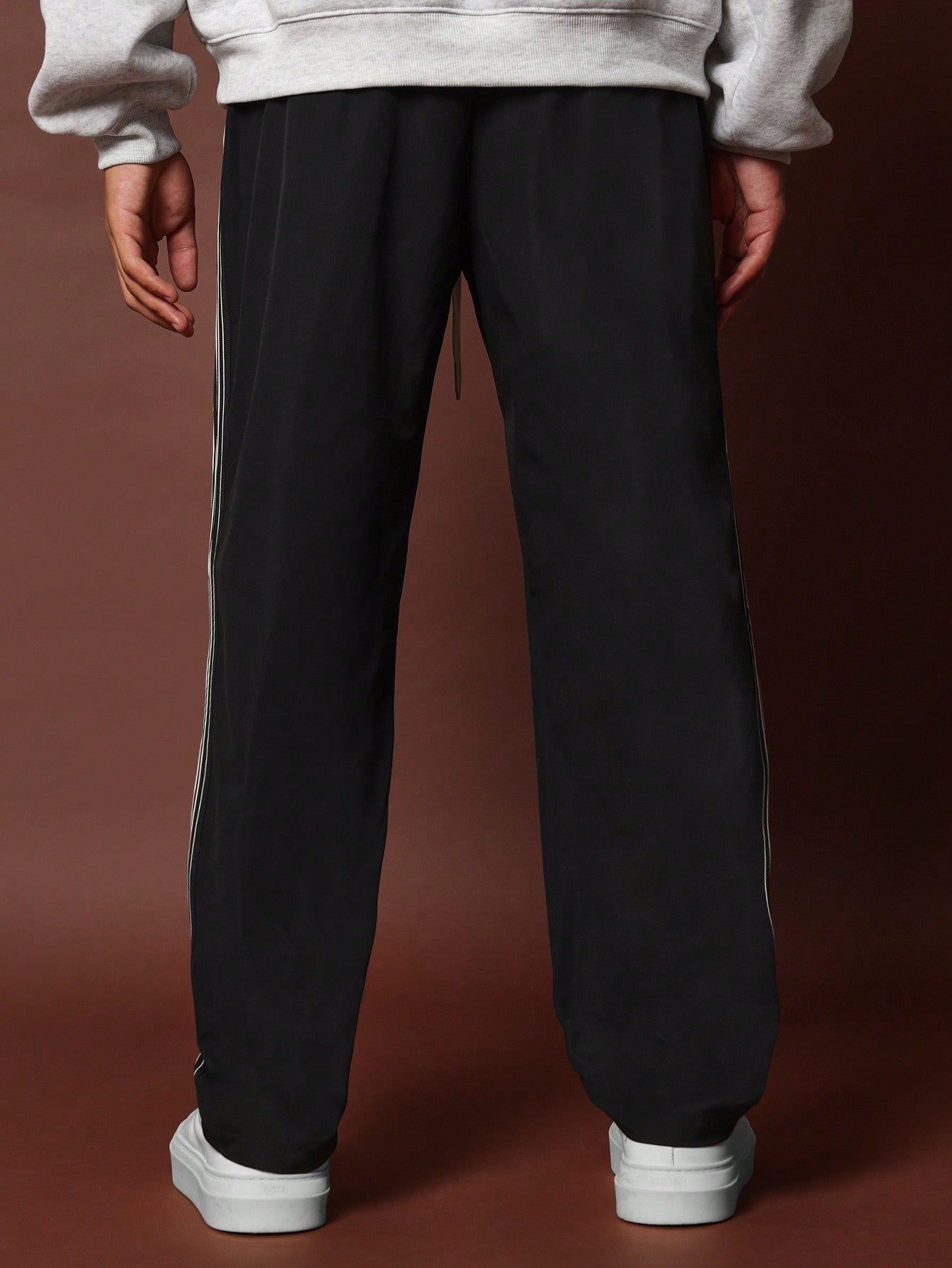 Pull On Straight Fit Pant With Side Tape