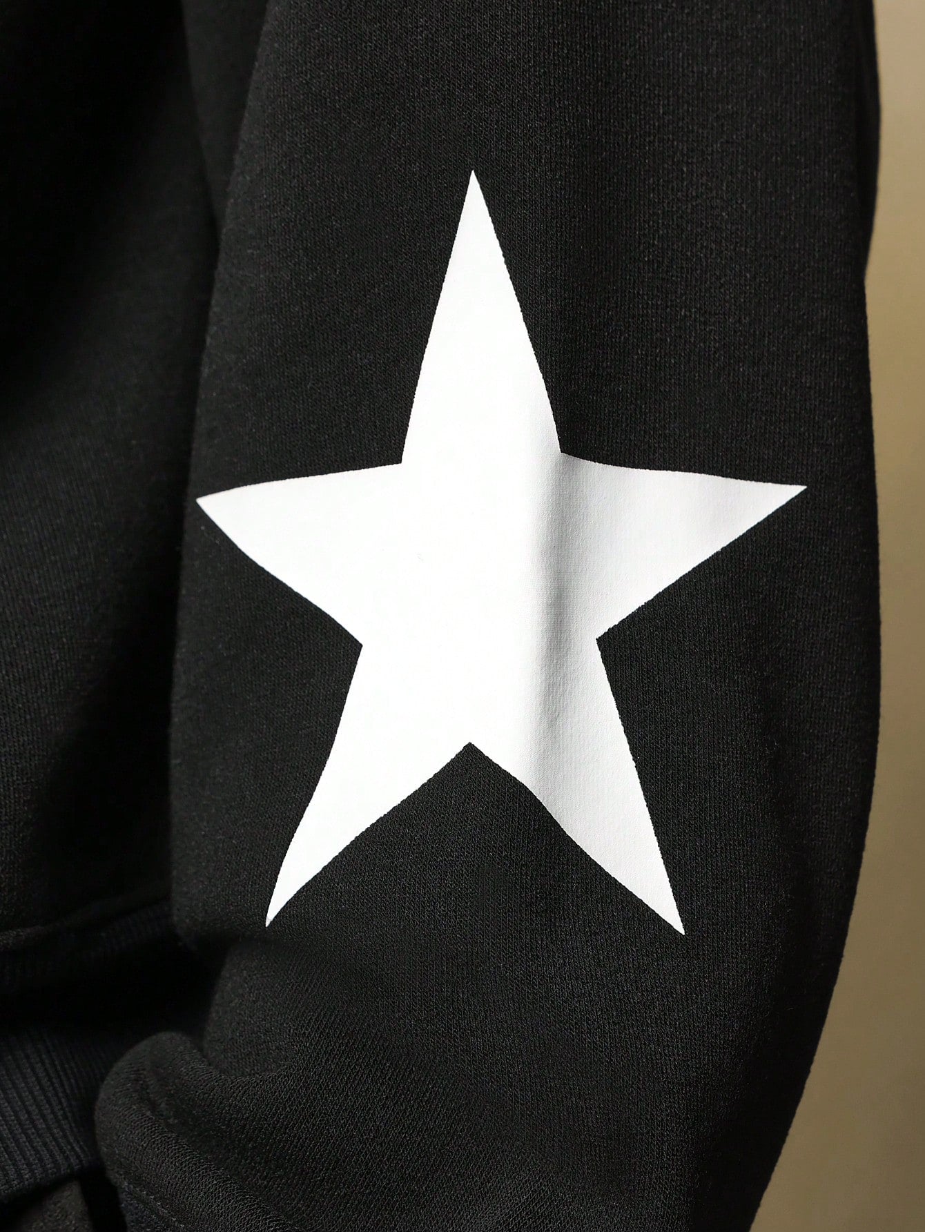 Regular Fit Overhead Hoodie With Side Entry Pocket Star & Number Graphic Print