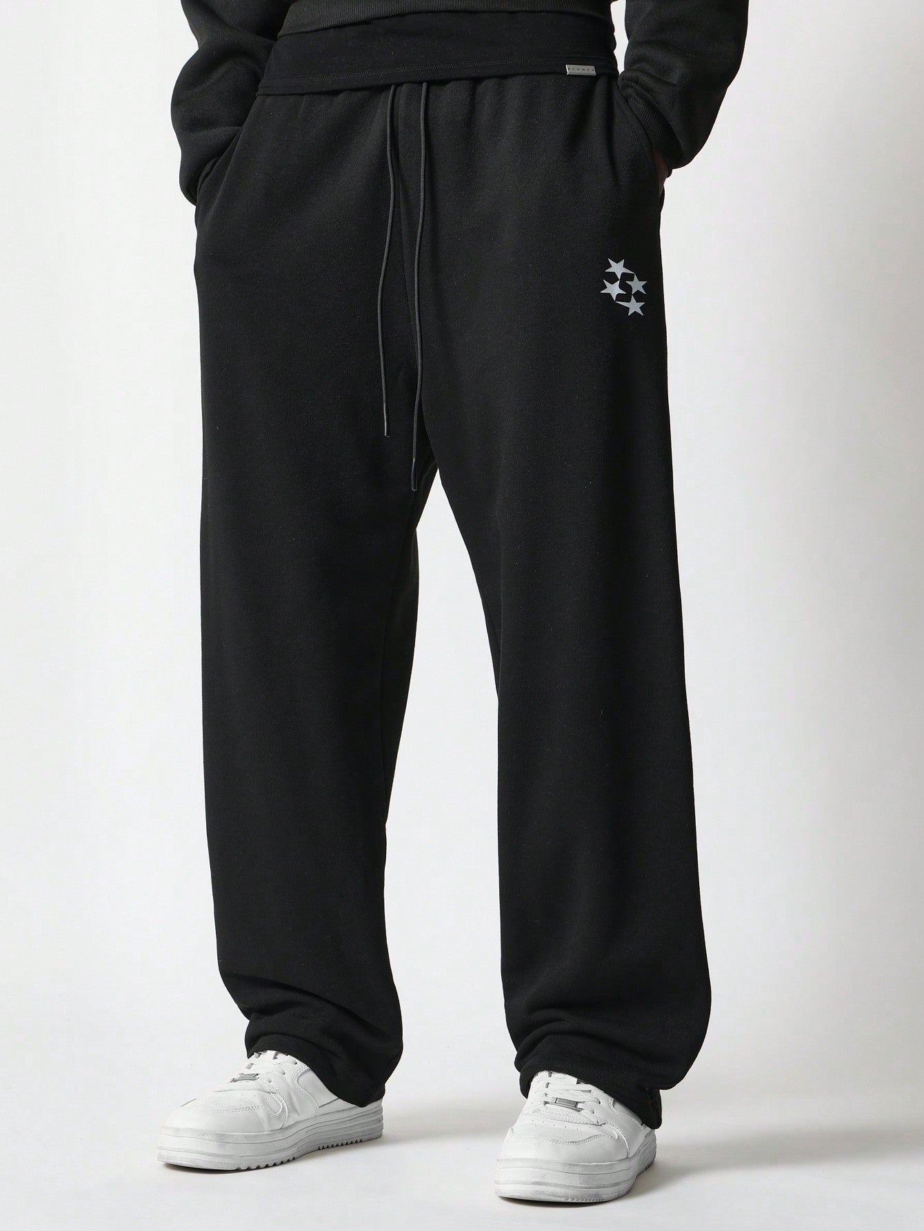 Drop Crotch Graphic Printed Sweatpants