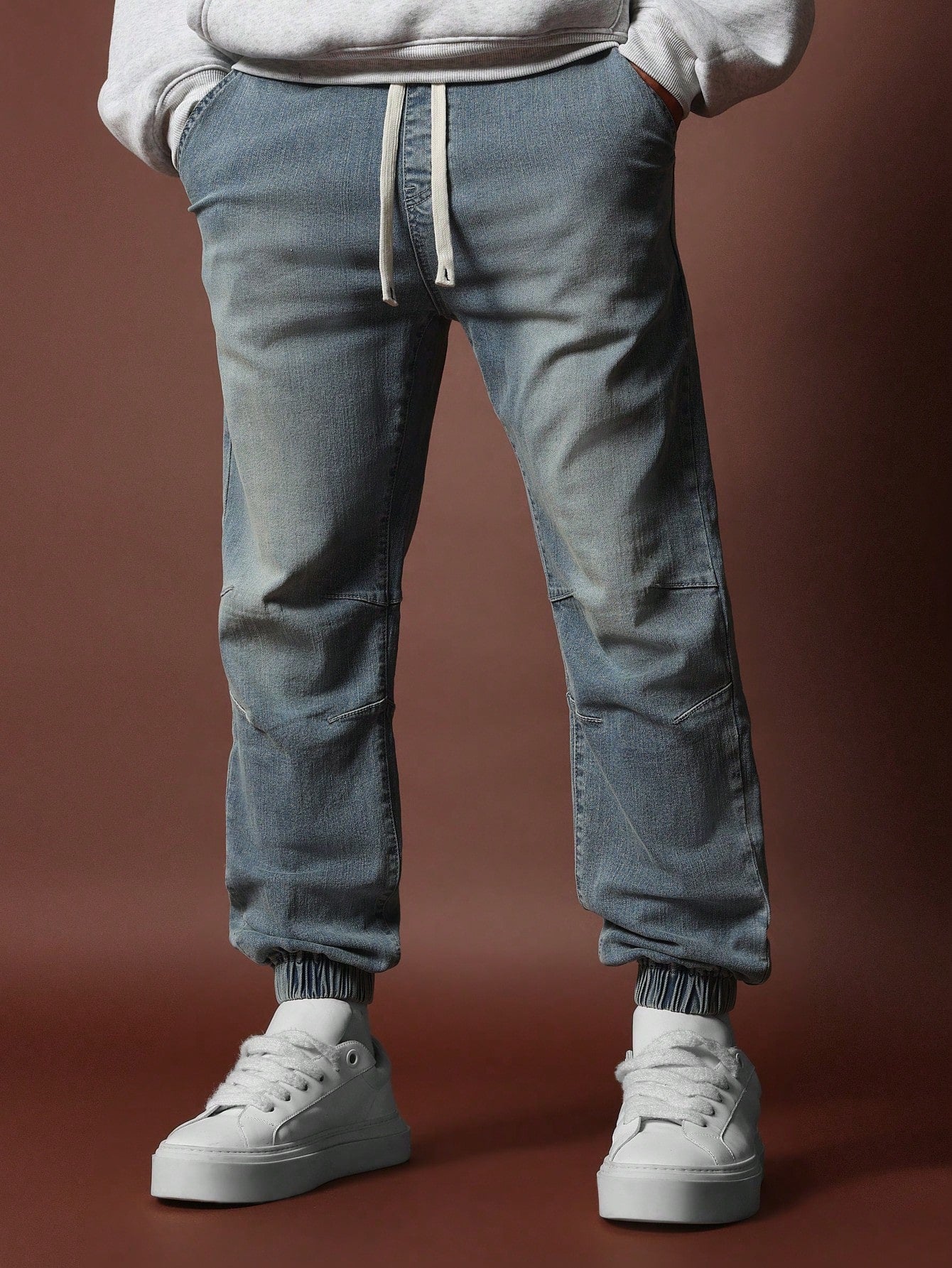 Washed Pull On Slim Fit Cuff Jogger Jean