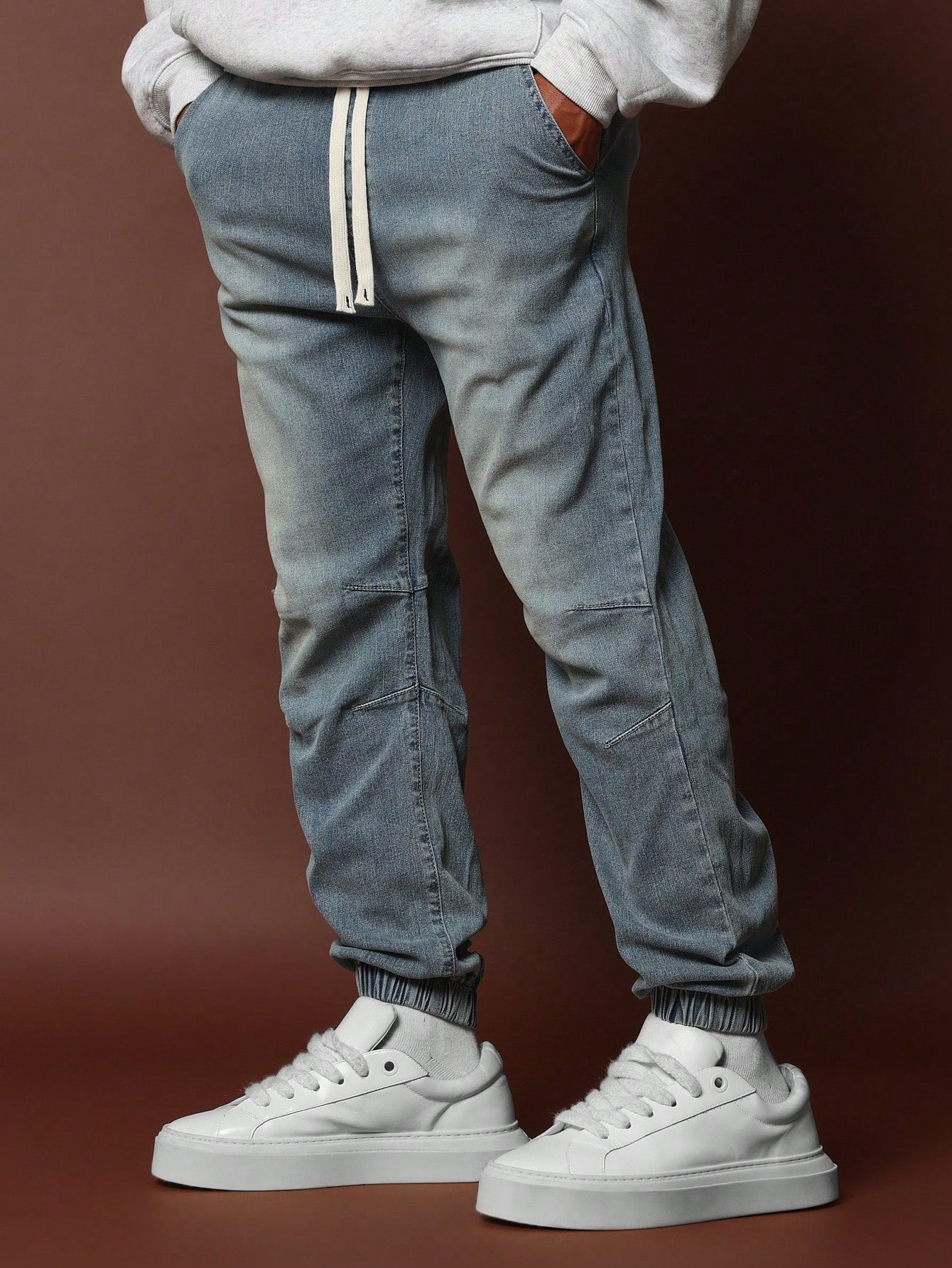 Washed Pull On Slim Fit Cuff Jogger Jean