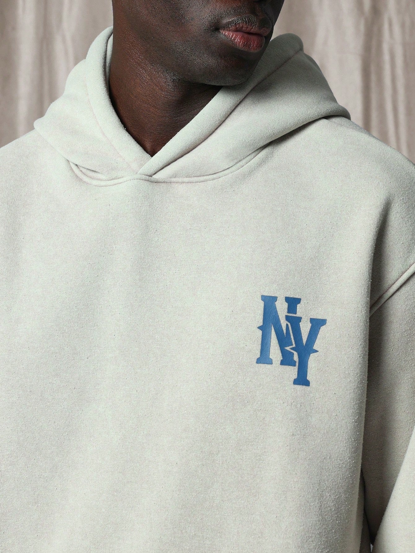 Washed Overhead NY Graphic Printed Hoodie