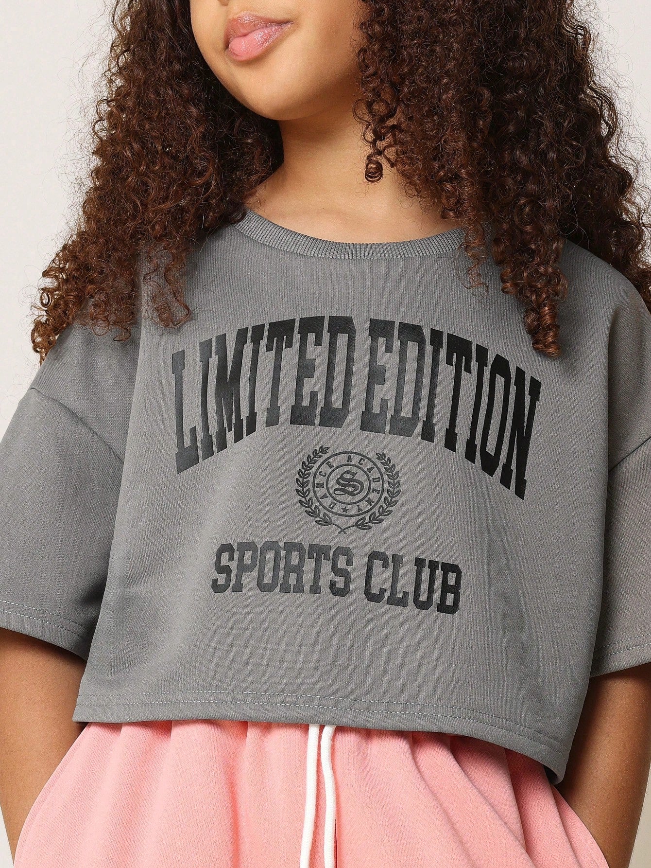 Tween Girls Crop Fit Tee With Limited Edition Graphic Print