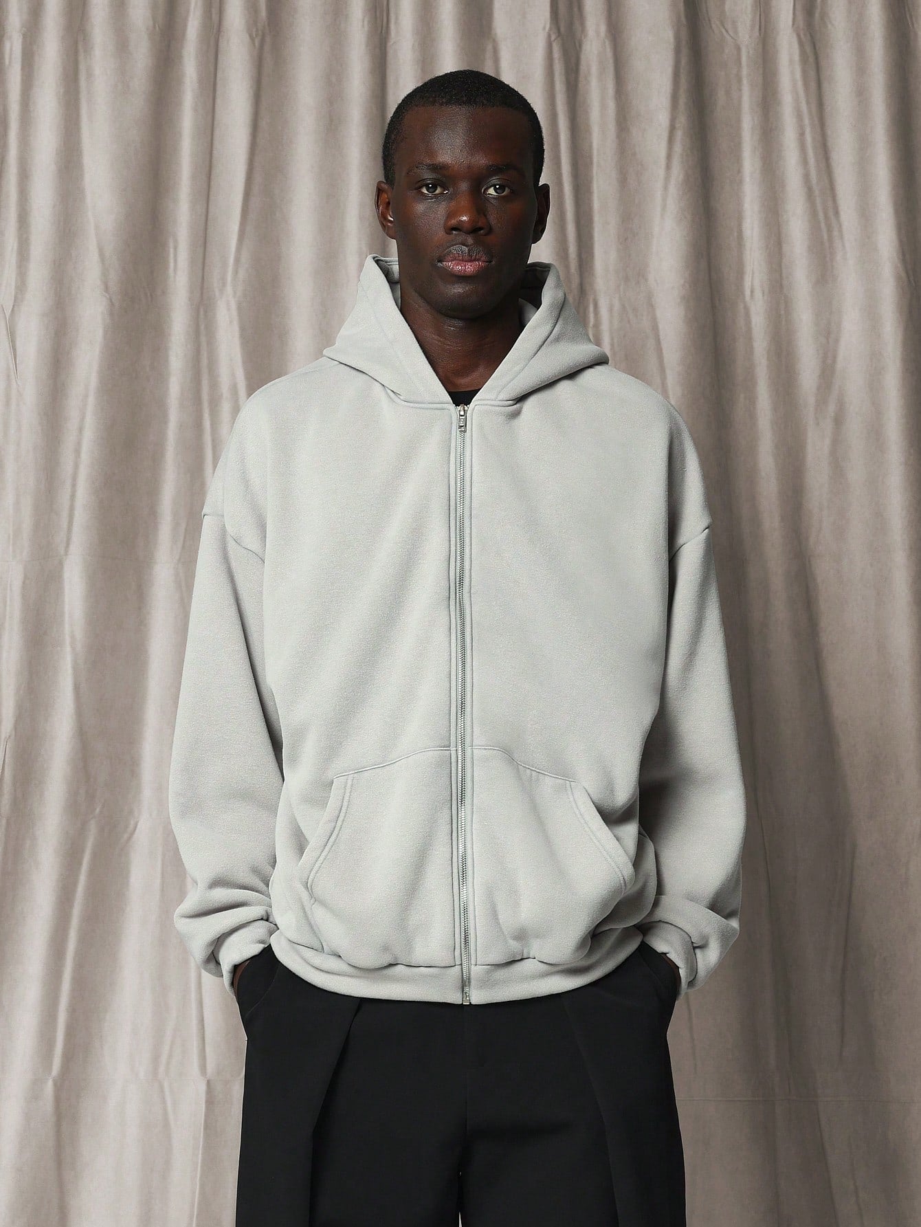 Regular Fit Washed Zip-Up Hoodie