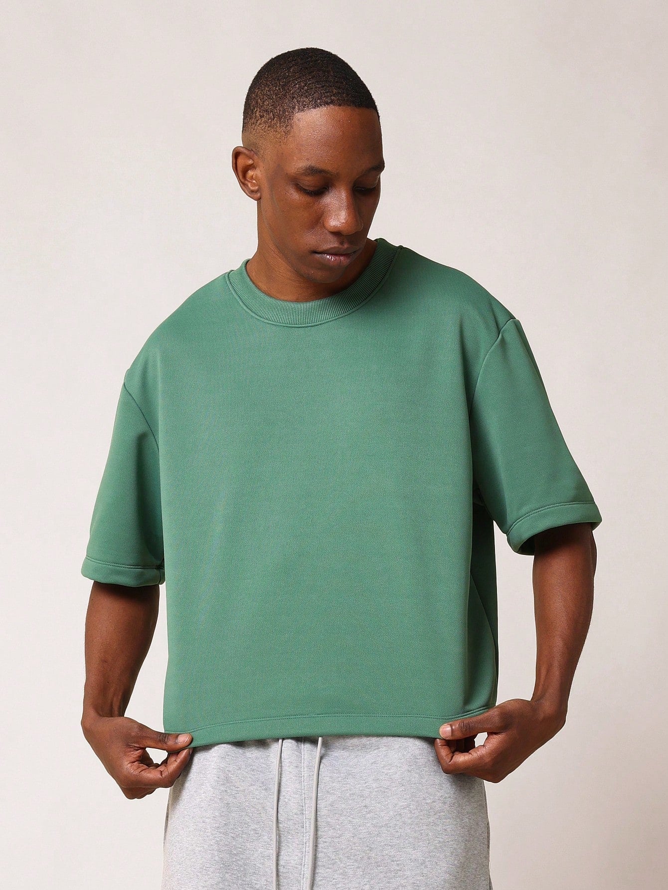 Crop Fit Premium Heavyweight Essential Tee