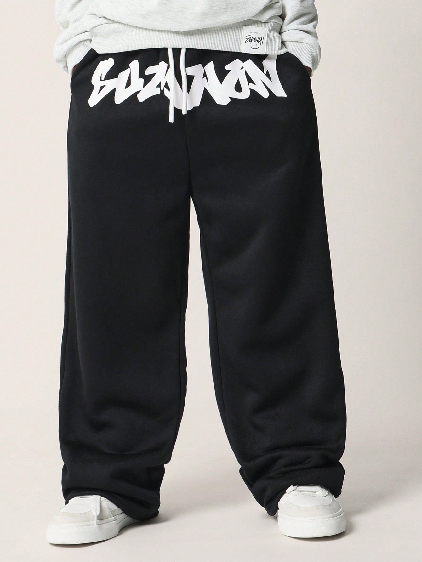 Tween Girl Wide Leg Sweatpants With Drawcords Waist