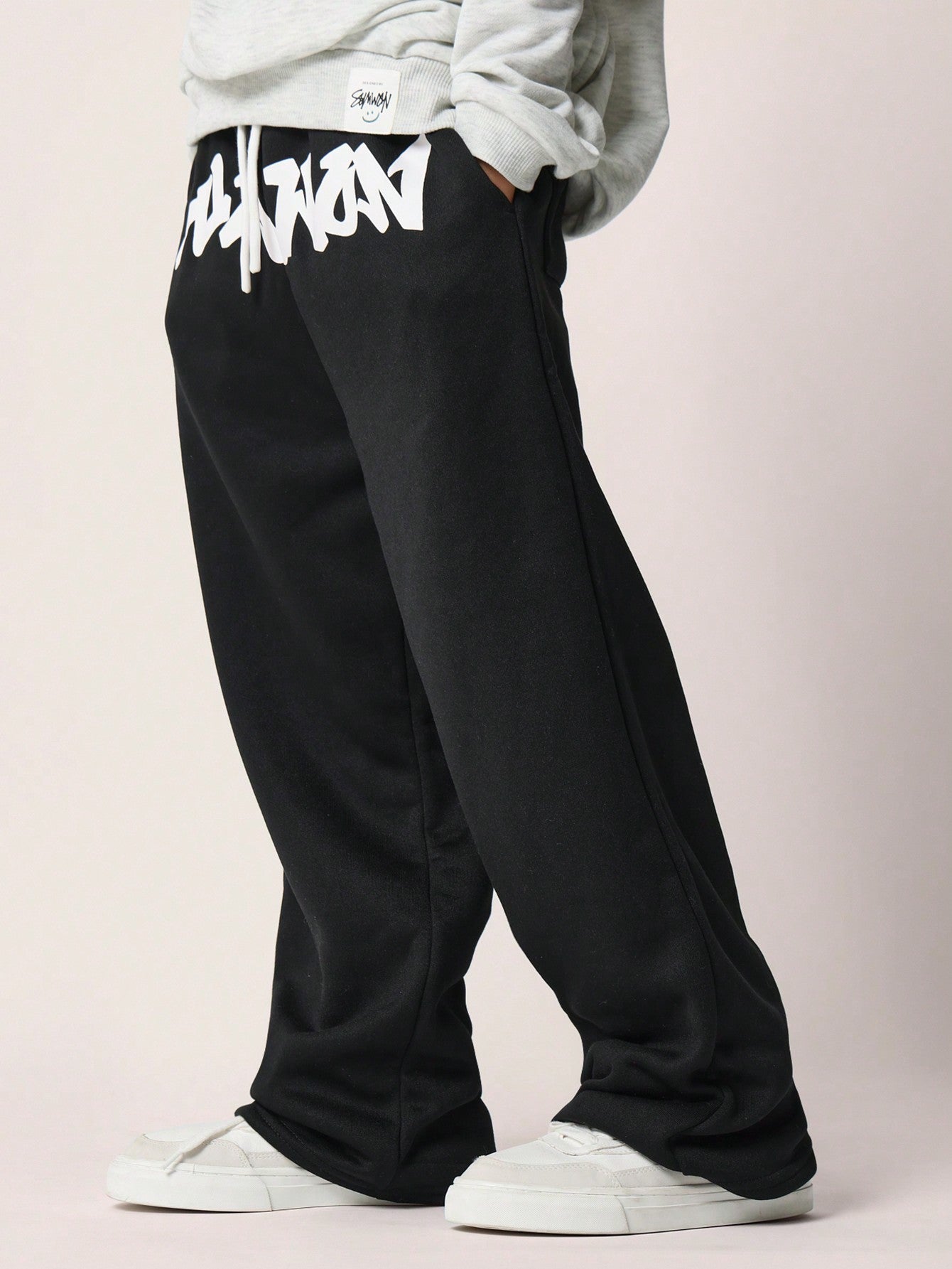 Tween Girl Wide Leg Sweatpants With Drawcords Waist