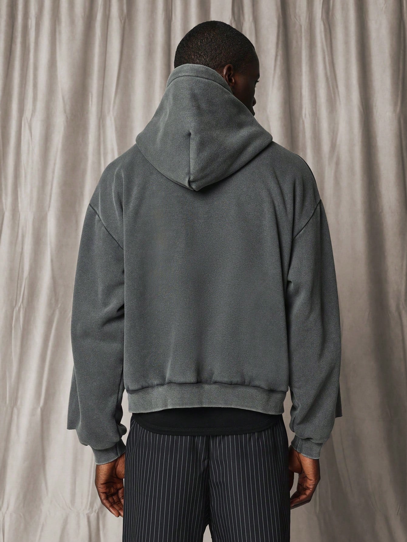 Regular Fit Washed Overhead Hoodie With Drawstring