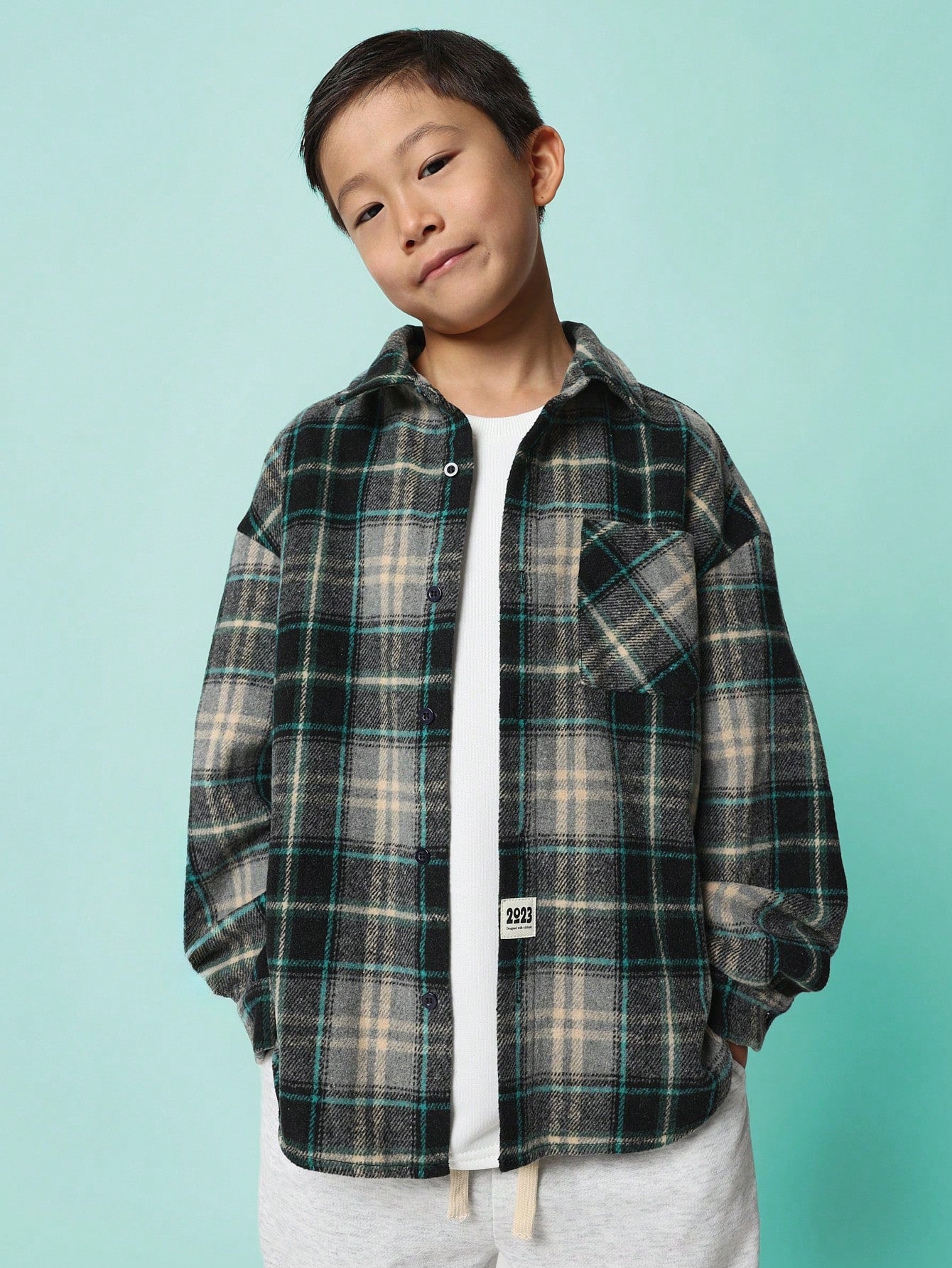 Tween Boys Relaxed Regular Fit Check Shirt With Pocket