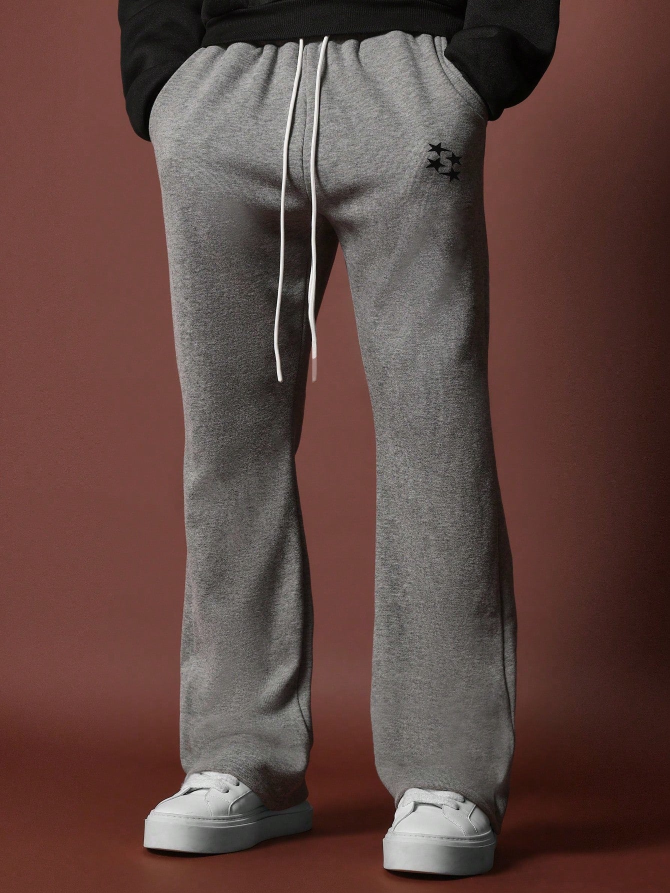 Flare Fit Sweatpants With Graphic Print