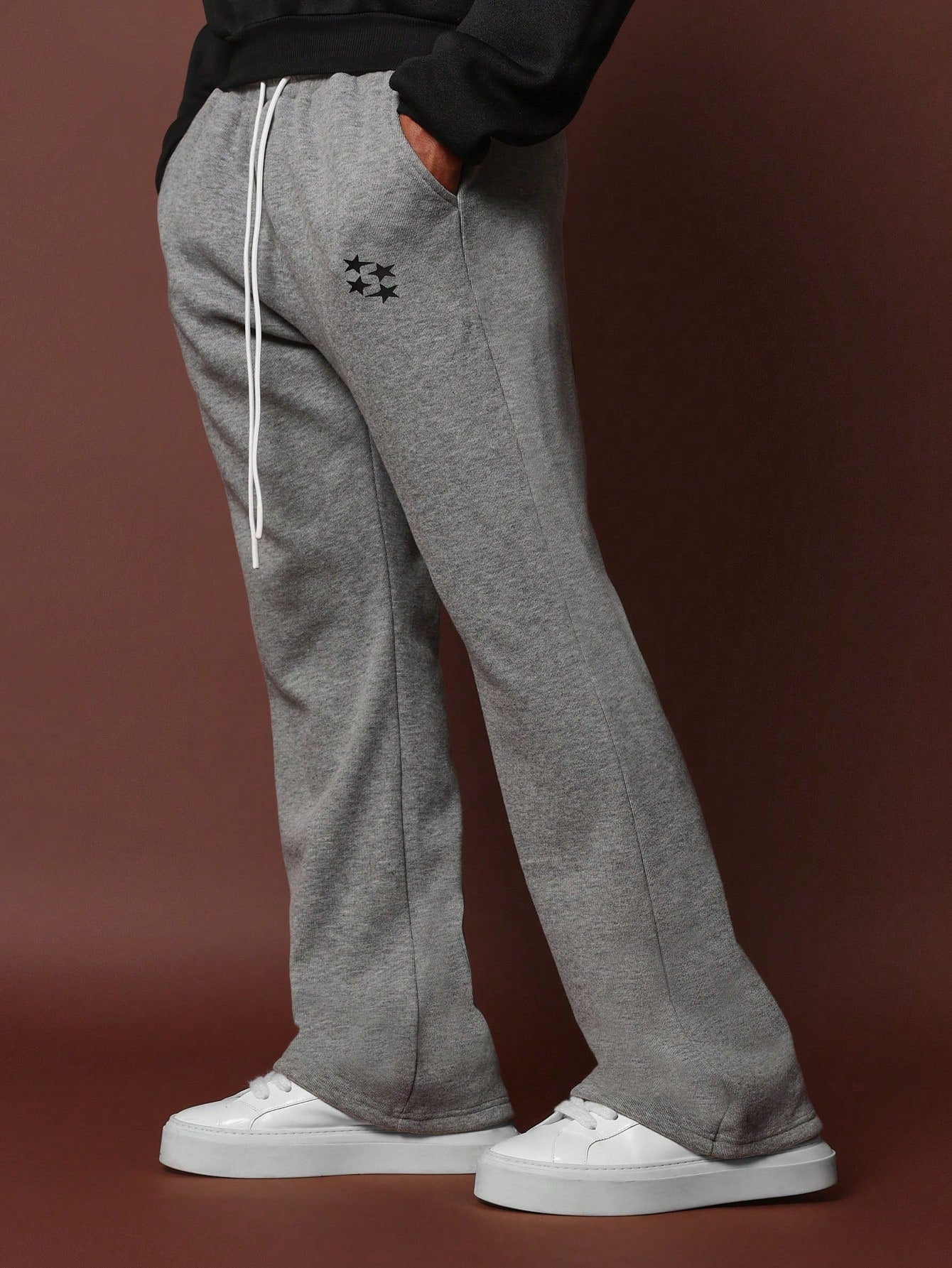 Flare Fit Sweatpants With Graphic Print