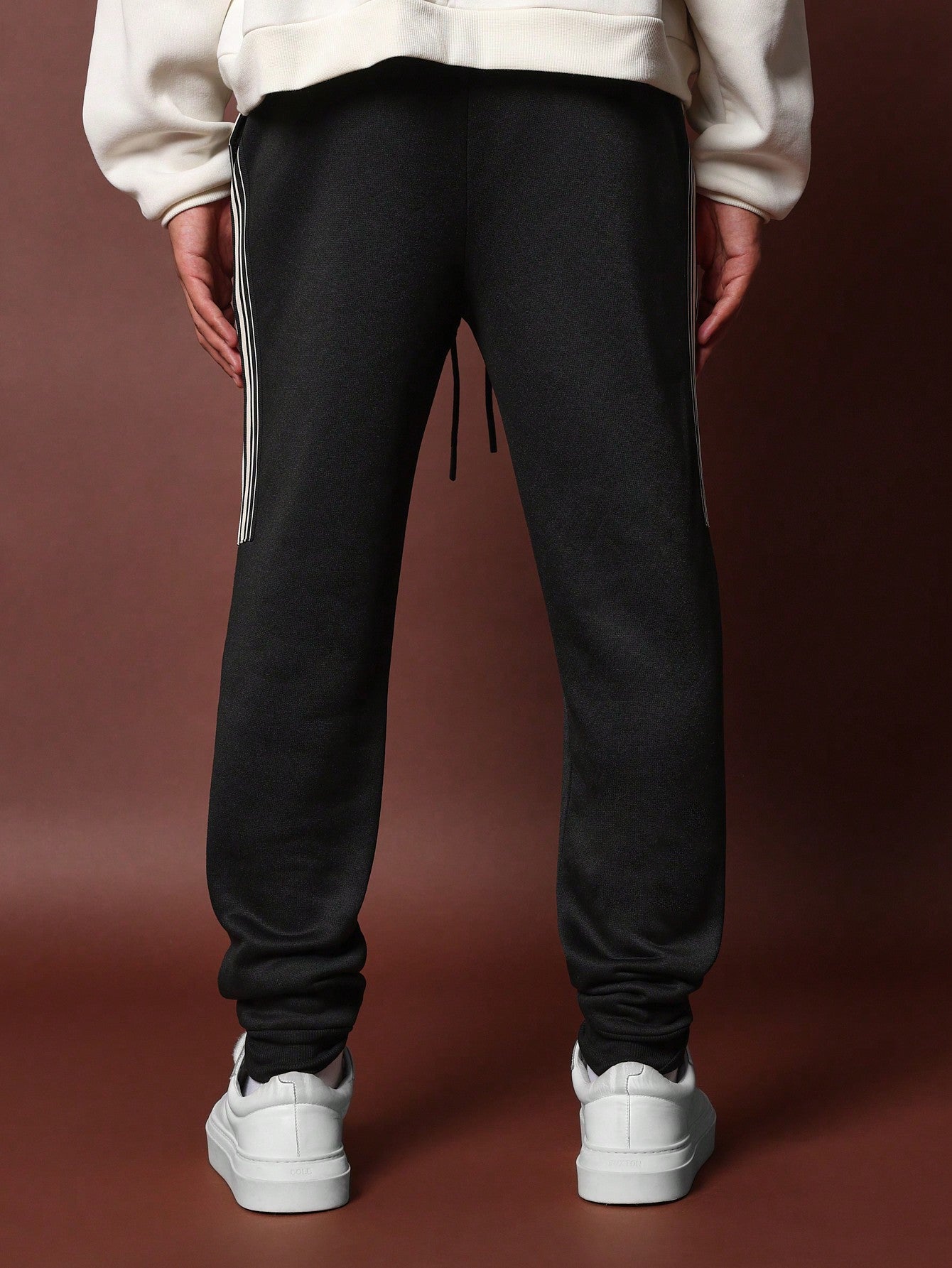 Slim Fit Jogger With Side Tape & Drawstrings