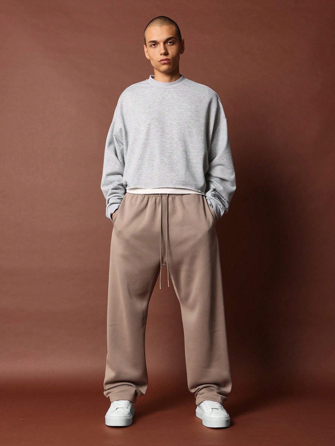 Straight Fit Essential Drop Crotch Jogger