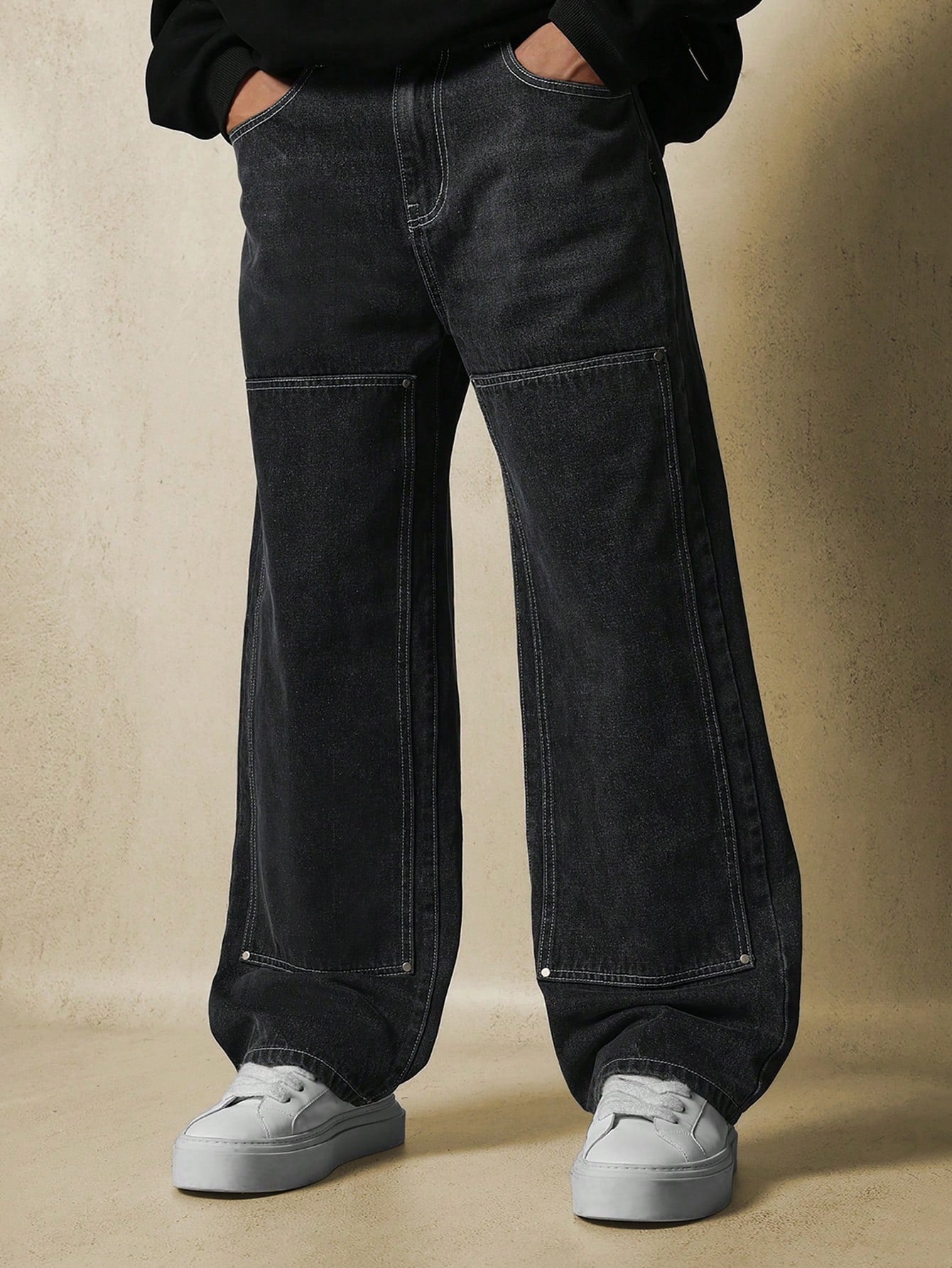 Loose Fit Baggy Carpenter Panel Jean